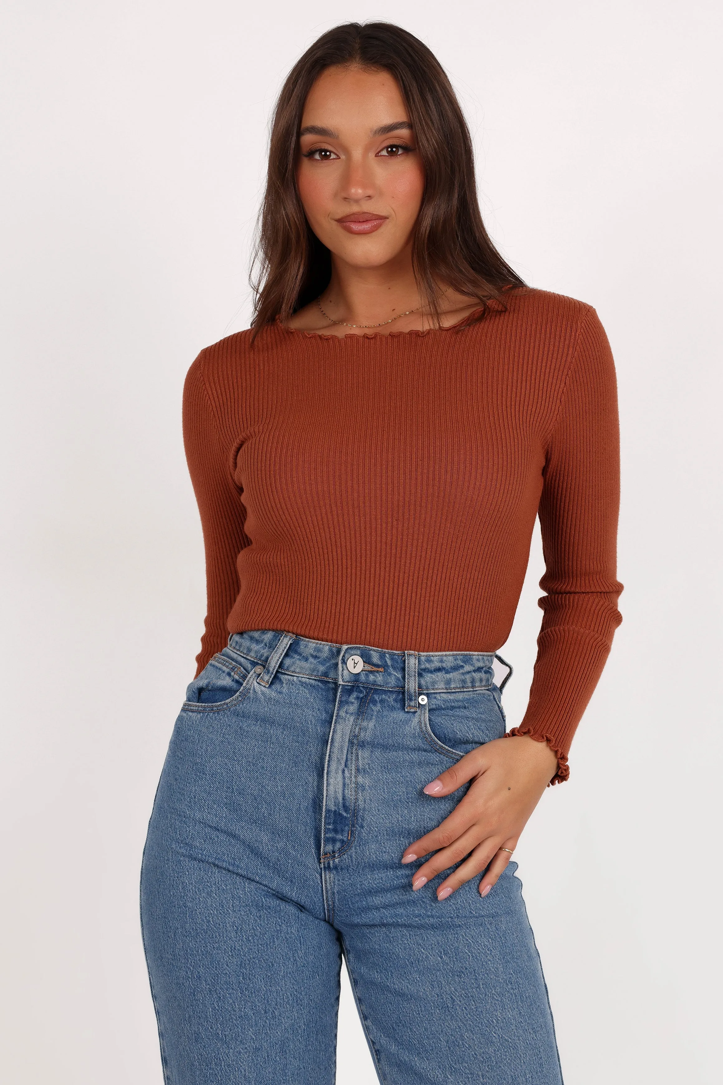 Kya Knit Top - Rust sold by Petal & Pup