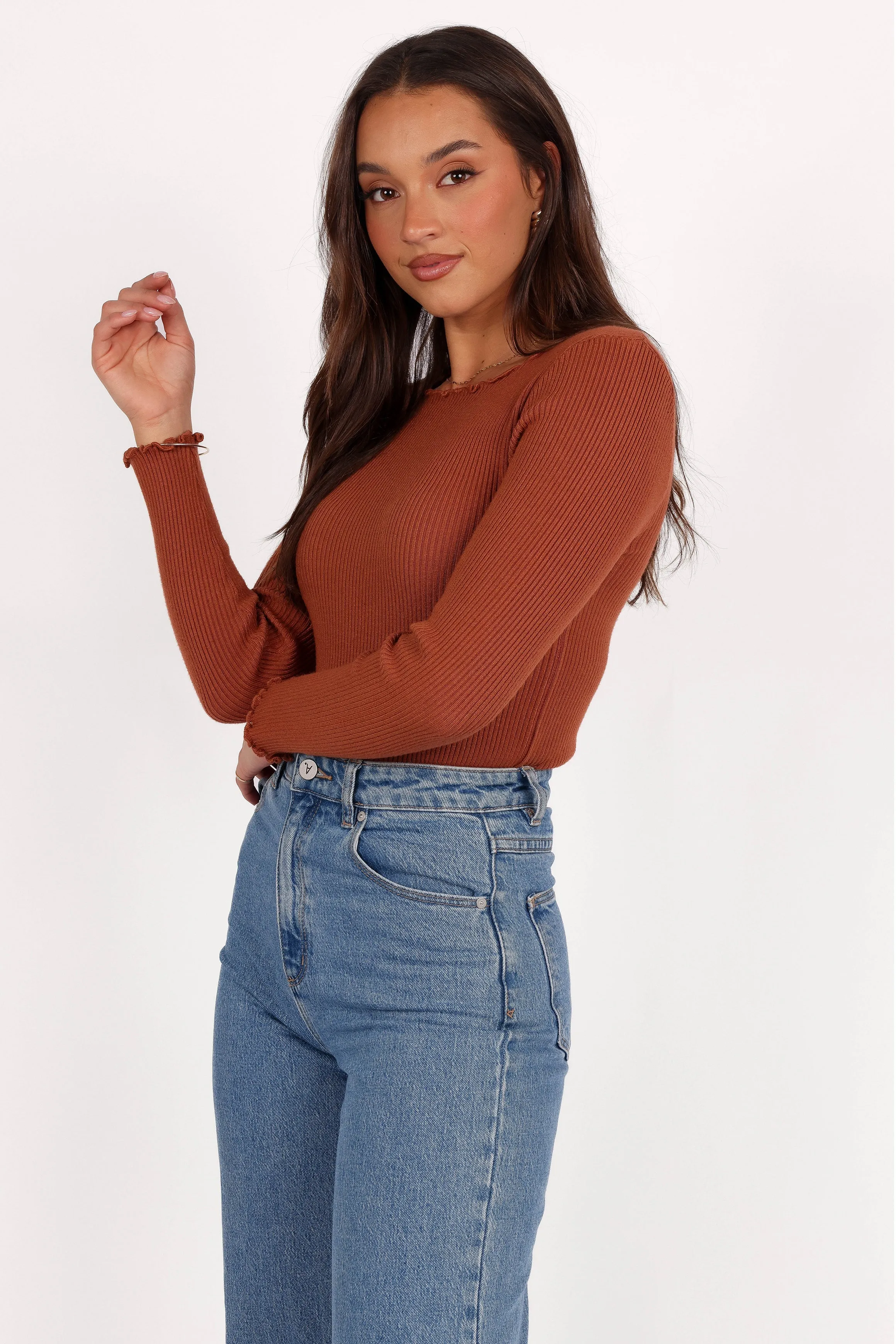 Kya Knit Top - Rust sold by Petal & Pup product image thumbnail 3