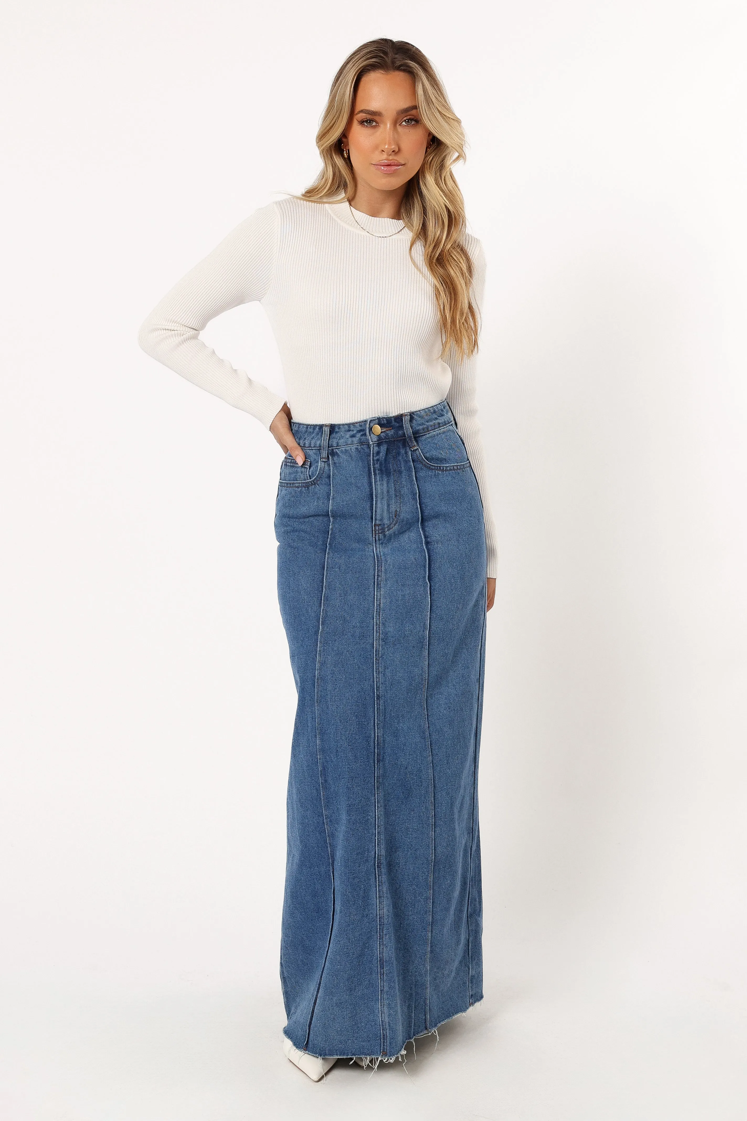 Tammy Ribbed Knit Top - White sold by Petal & Pup product image thumbnail 2