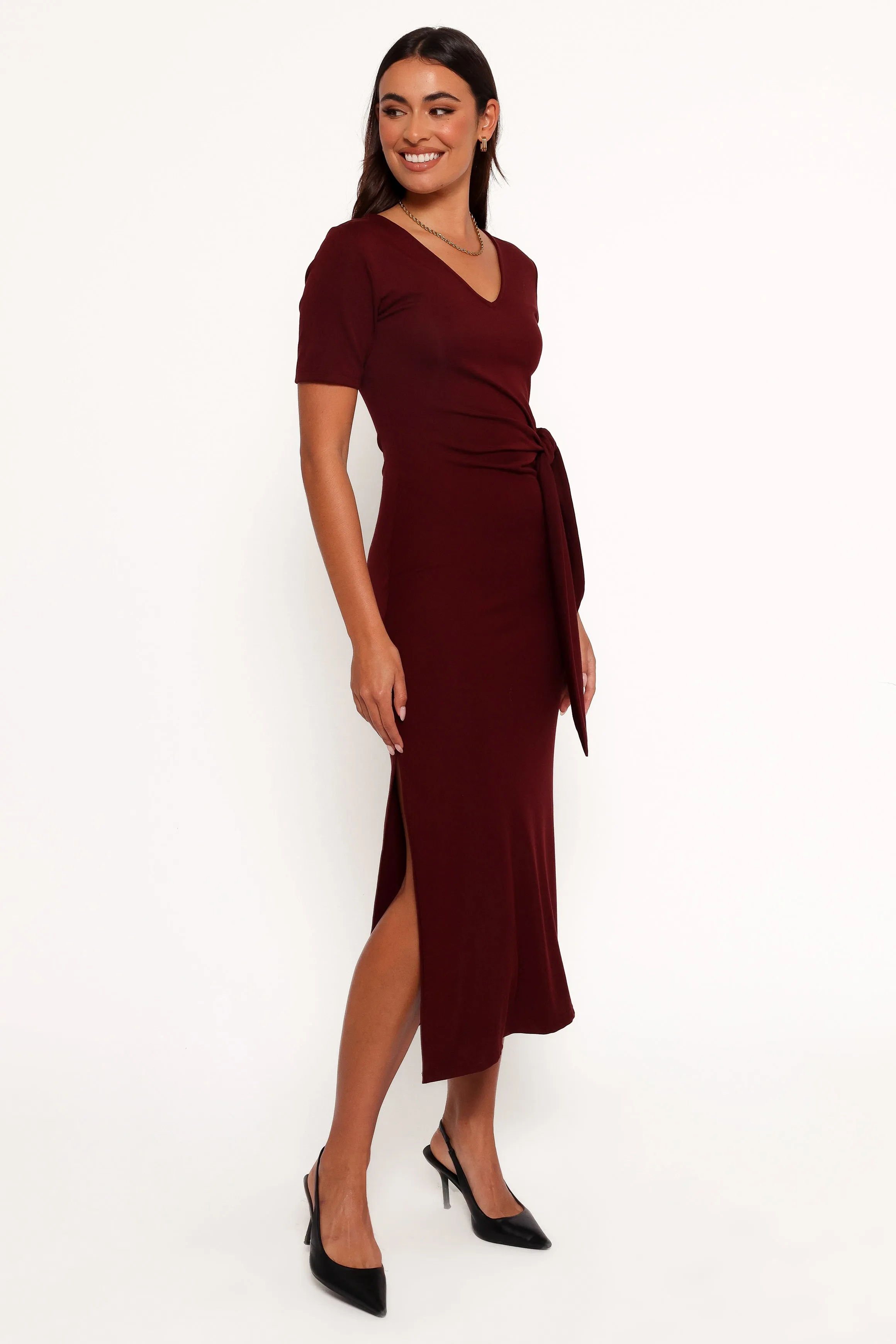 Asha Midi Dress - Wine sold by Petal & Pup product image thumbnail 5