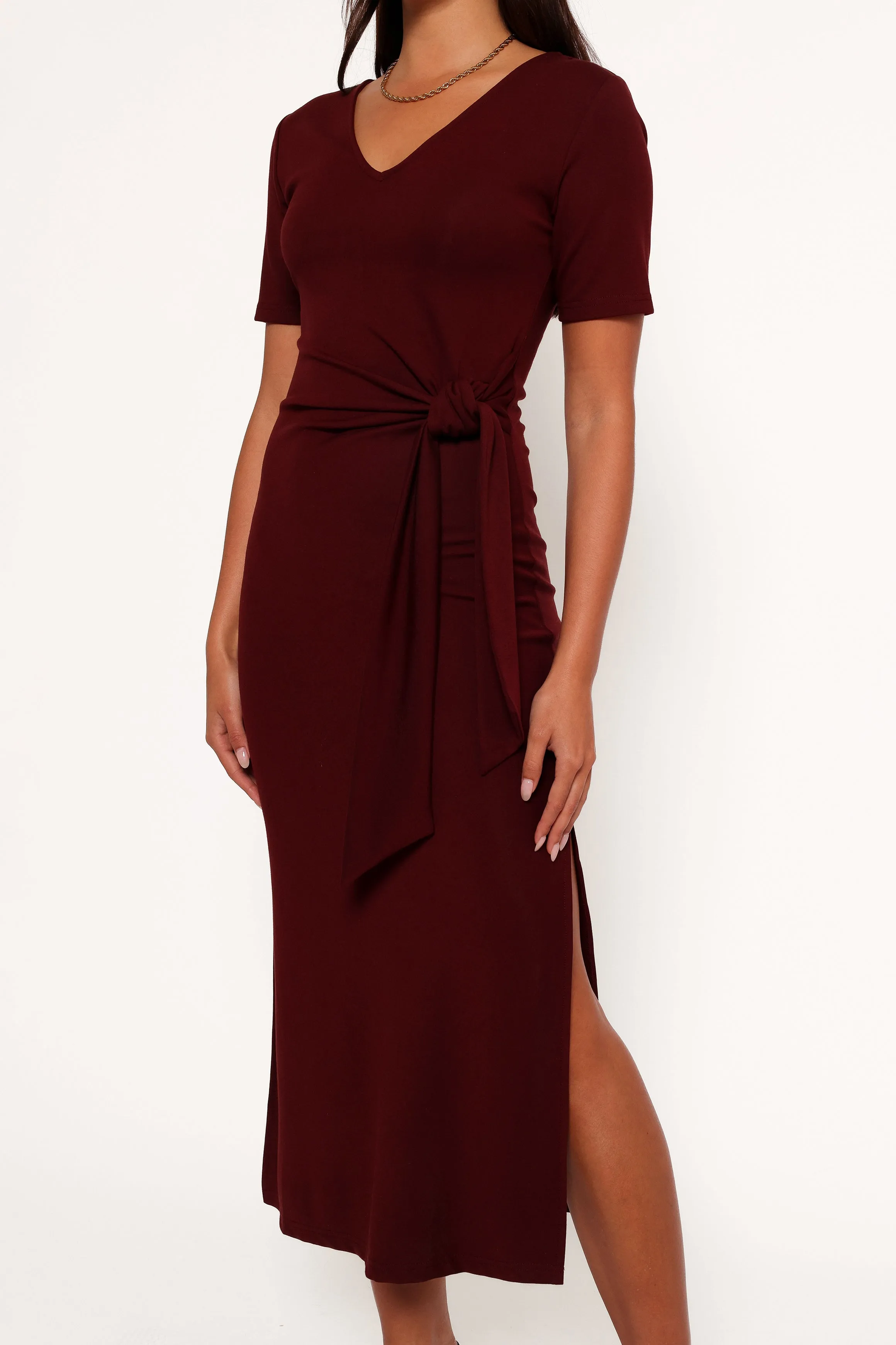 Asha Midi Dress - Wine sold by Petal & Pup product image thumbnail 2