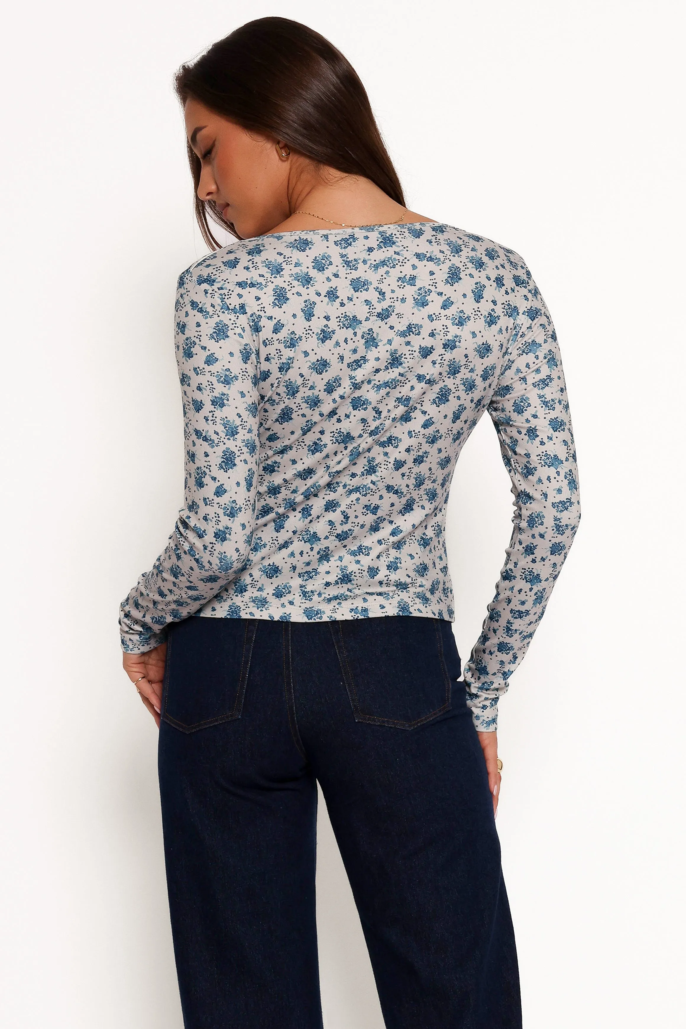 Keanu Long Sleeve Top - Blue Floral sold by Petal & Pup product image thumbnail 4