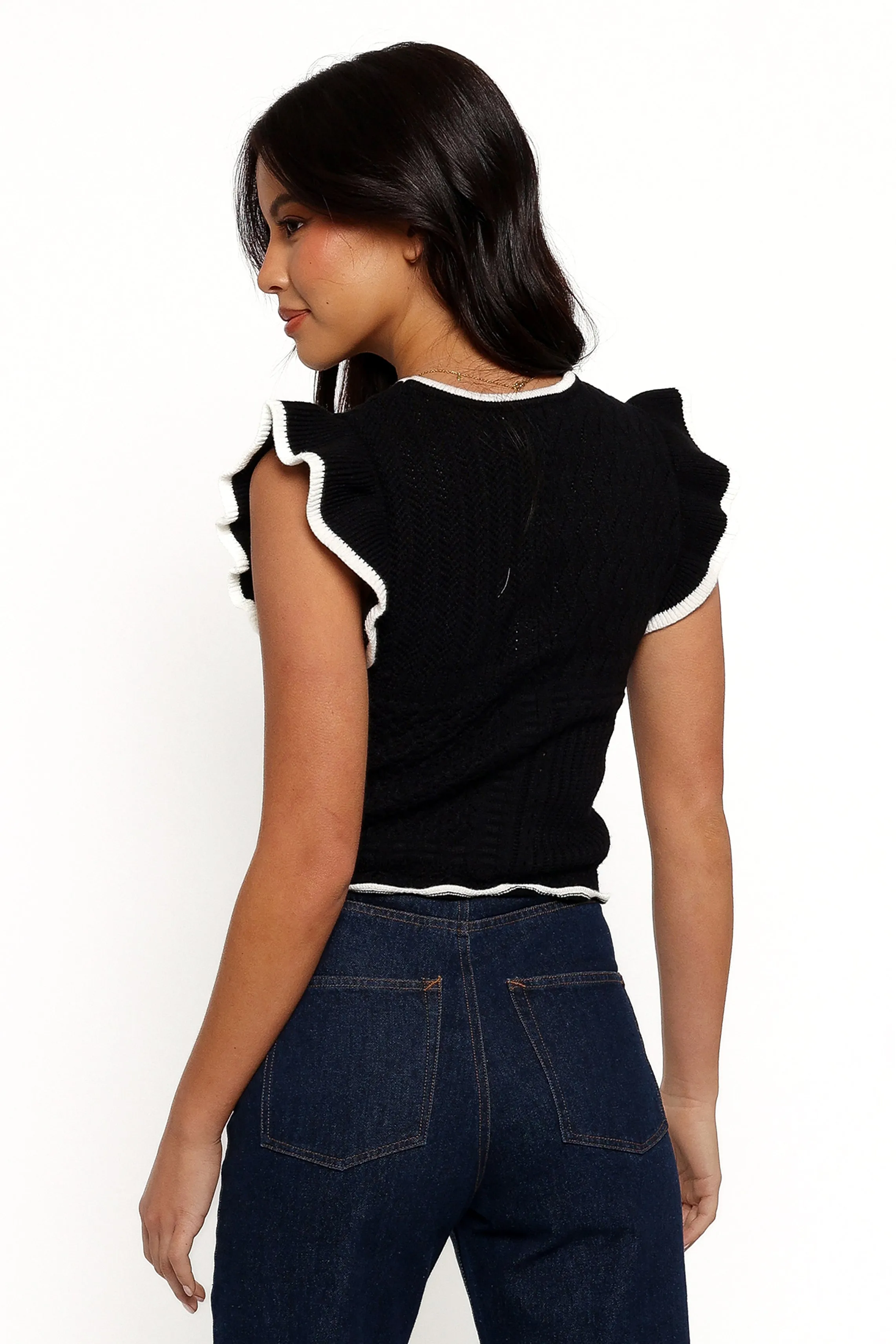 Abby Knit Top - Black White sold by Petal & Pup product image thumbnail 4