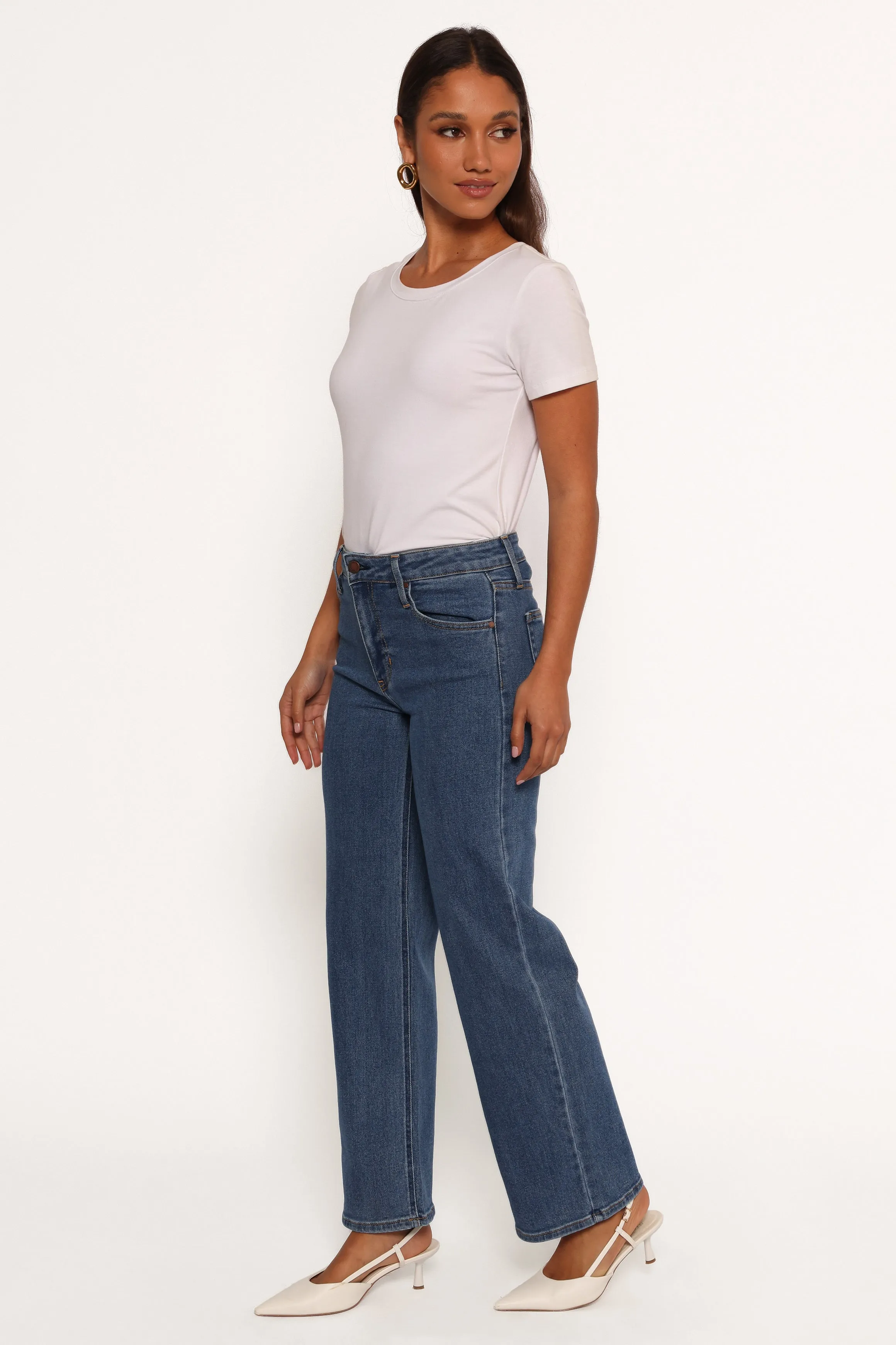 Just Black Uncut Straight Leg Jean - Dark Denim sold by Petal & Pup product image thumbnail 3