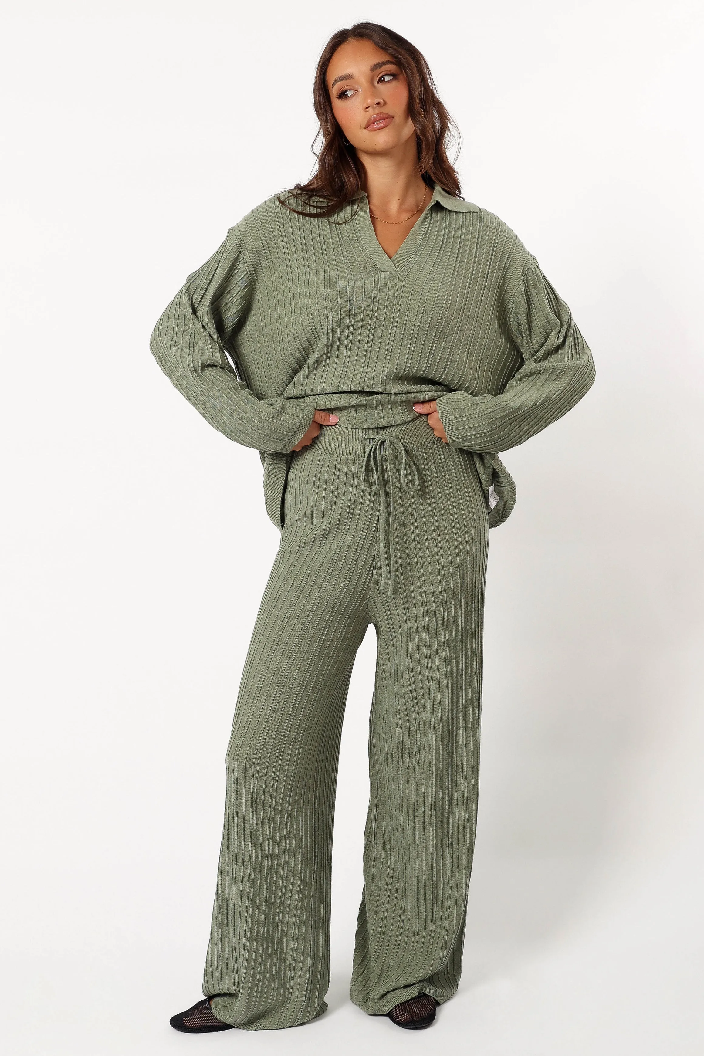 Sonole Cable Knit Sweater - Khaki sold by Petal & Pup