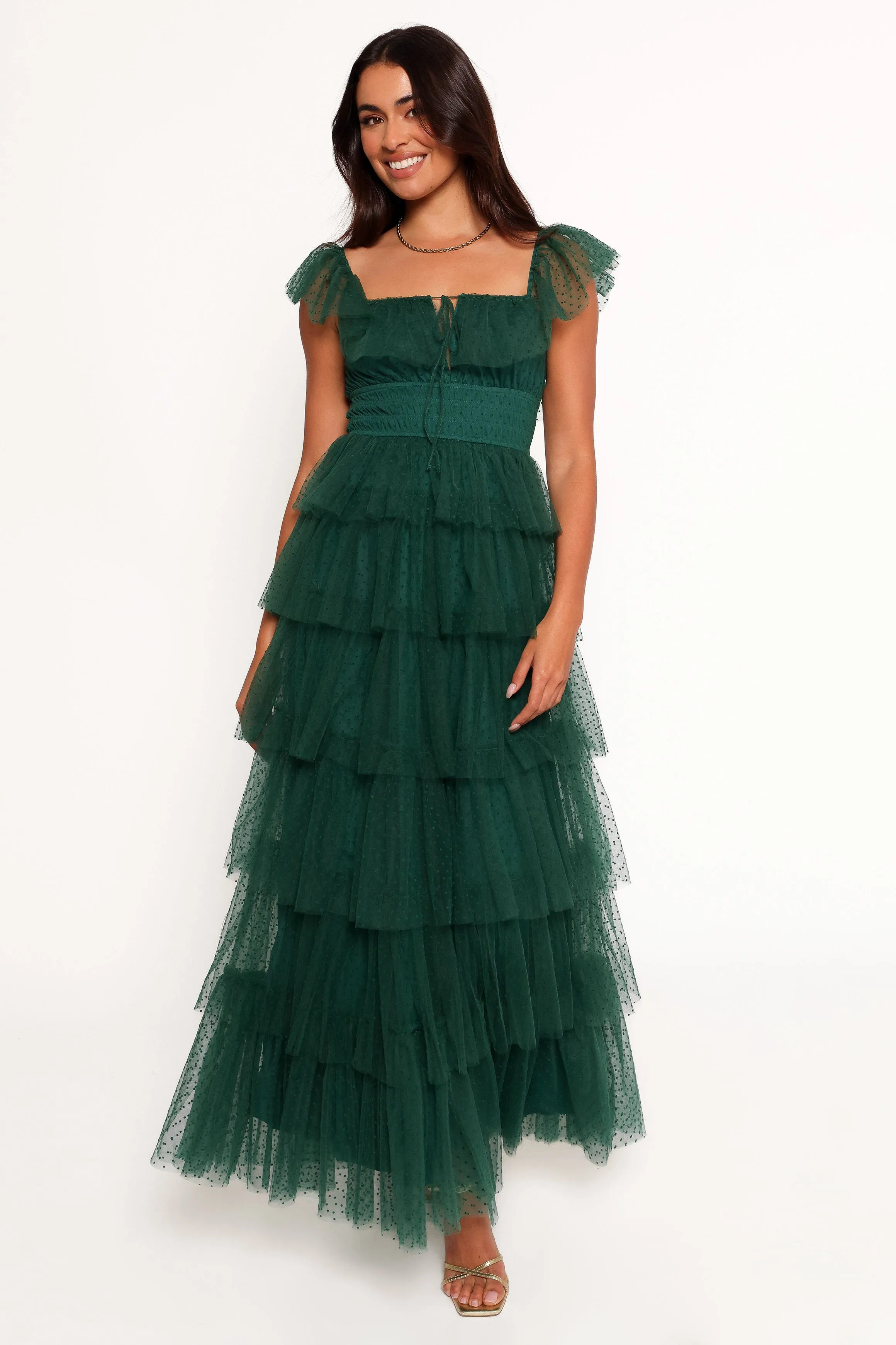 Belle Maxi Dress - Hunter Green sold by Petal & Pup