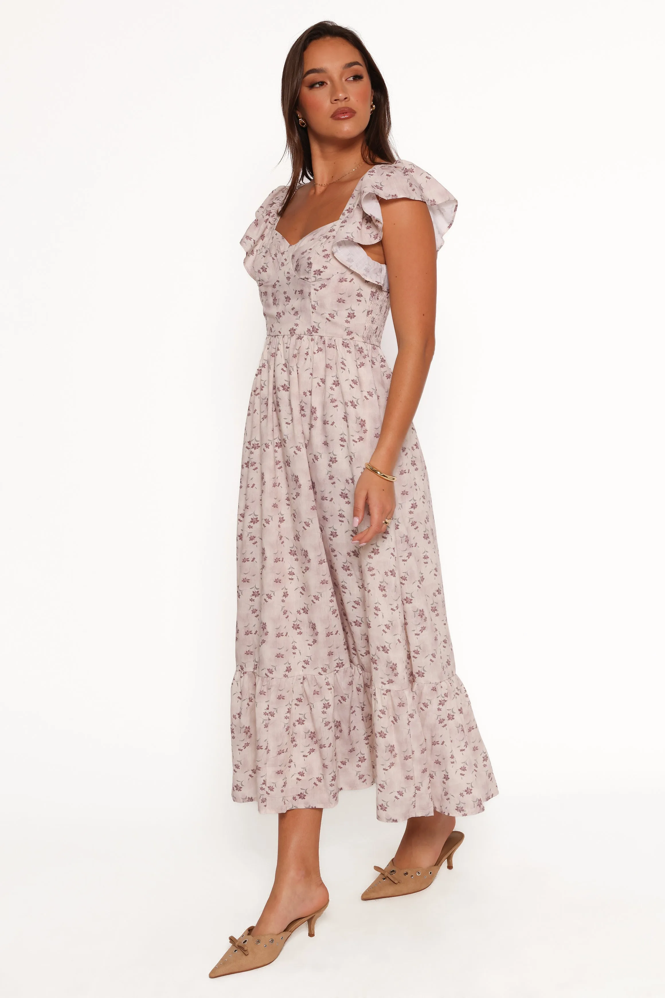Myles Maxi Dress - Beige Floral sold by Petal & Pup product image thumbnail 5