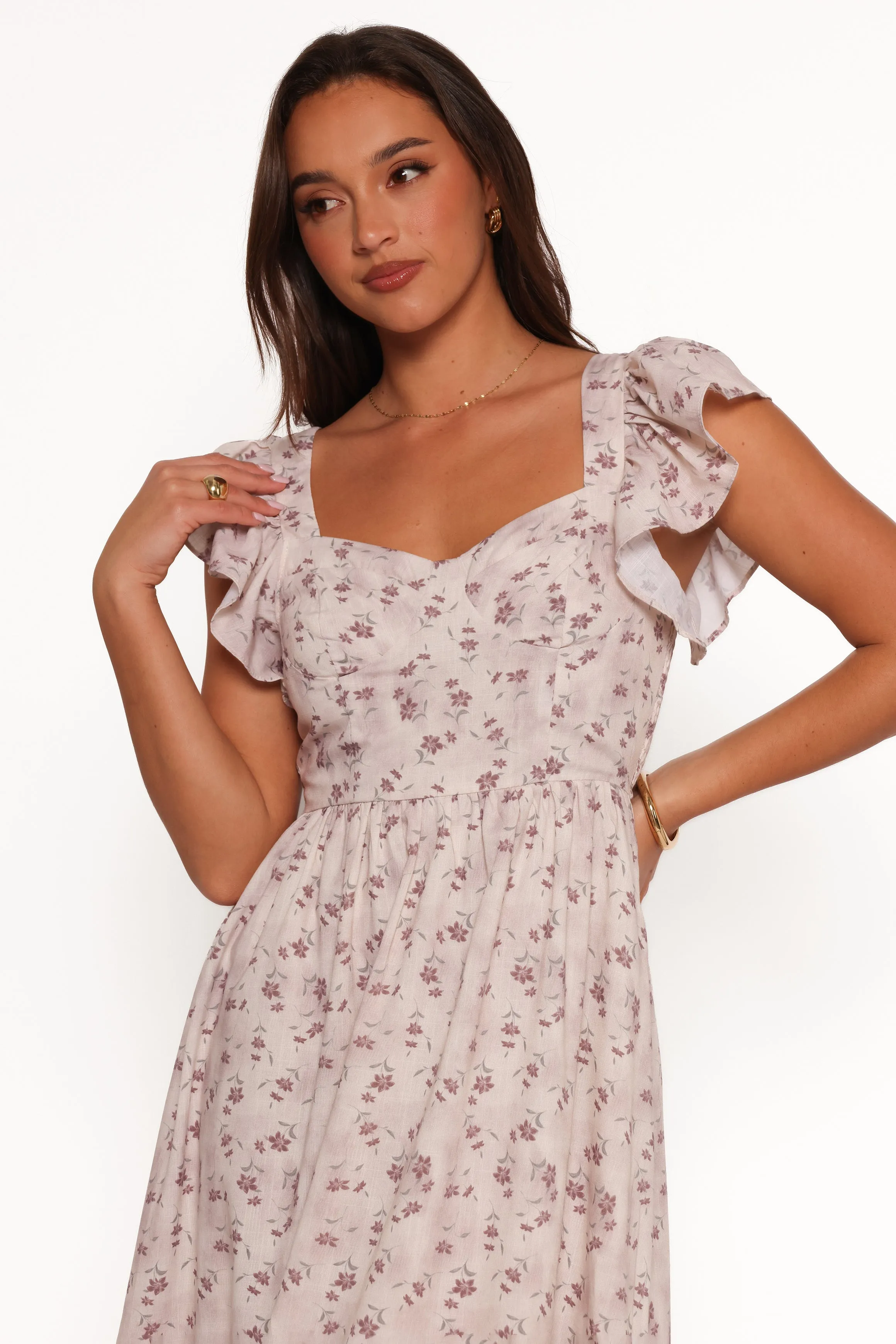 Myles Maxi Dress - Beige Floral sold by Petal & Pup product image thumbnail 4
