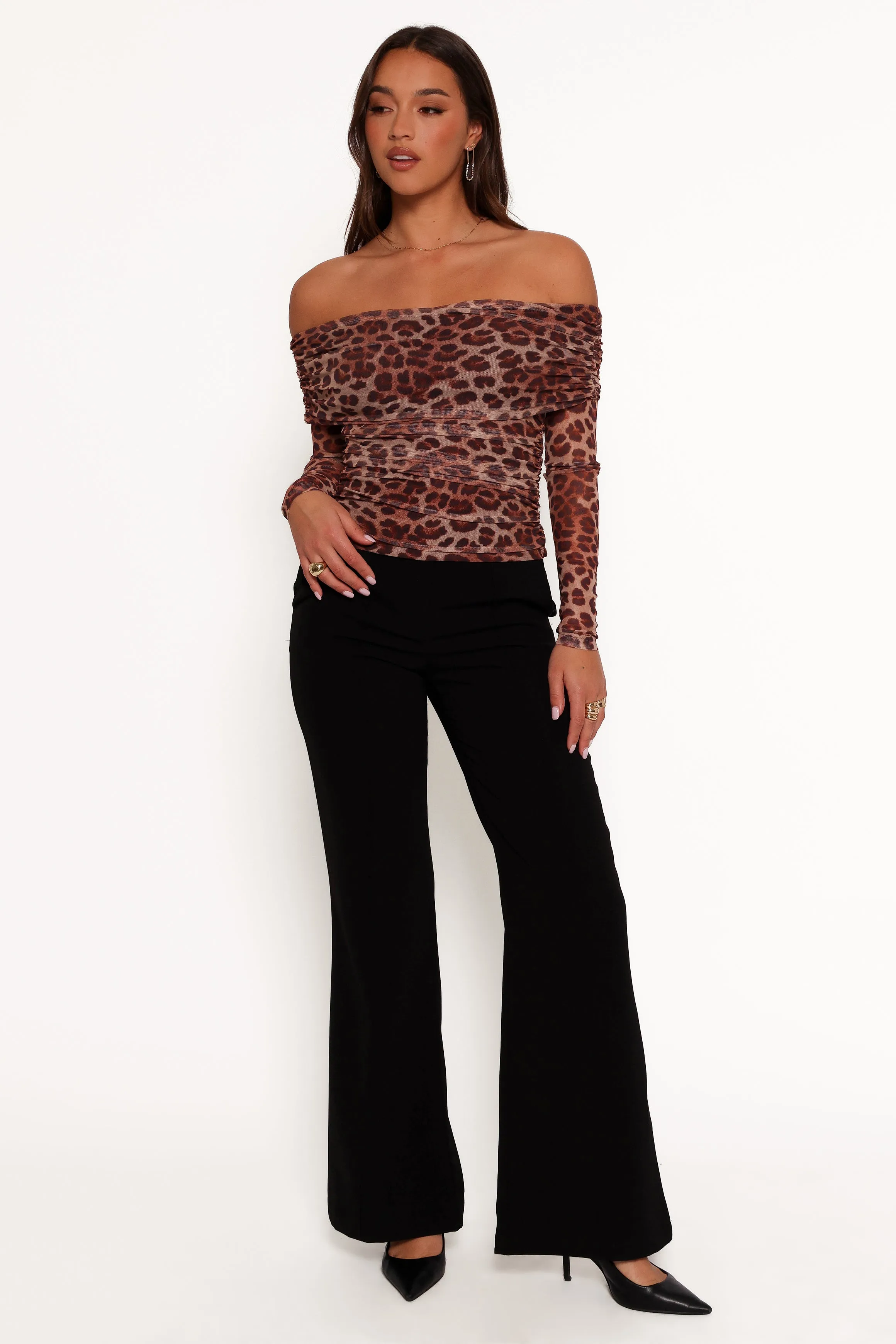 Koa Off Shoulder Top - Leopard sold by Petal & Pup product image thumbnail 4