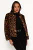 Cassia Faux Fur Leopard Crop Jacket - Leopard sold by Petal & Pup