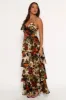 Benny Maxi Dress - Rust/Olive sold by Petal & Pup