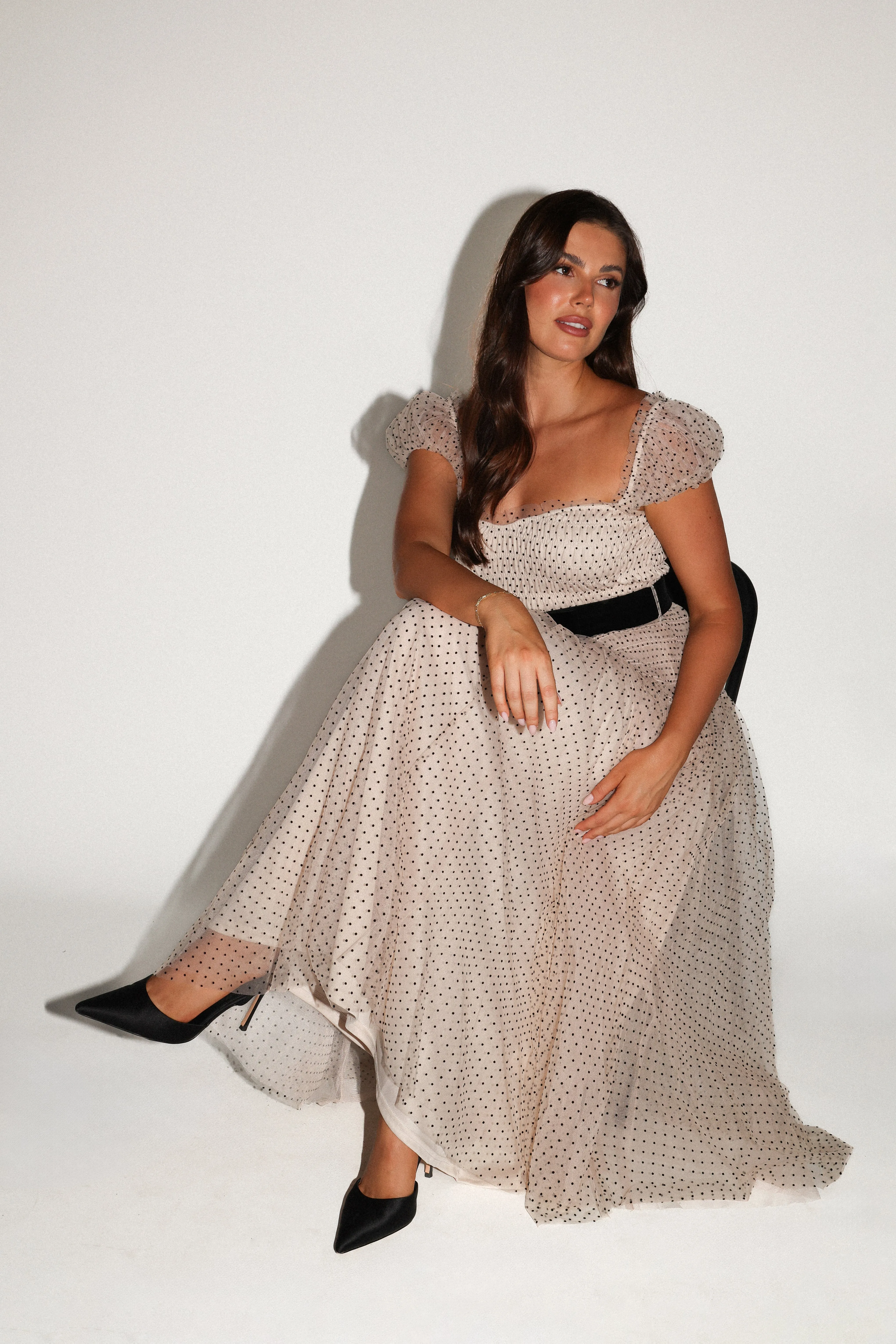 Bryn Midi Dress - Nude sold by Petal & Pup