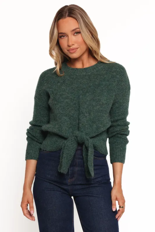 Captivate Knit Sweater - Emerald sold by Petal & Pup