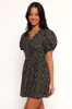 Chelsey Mini Dress - Black/Cream Floral sold by Petal & Pup