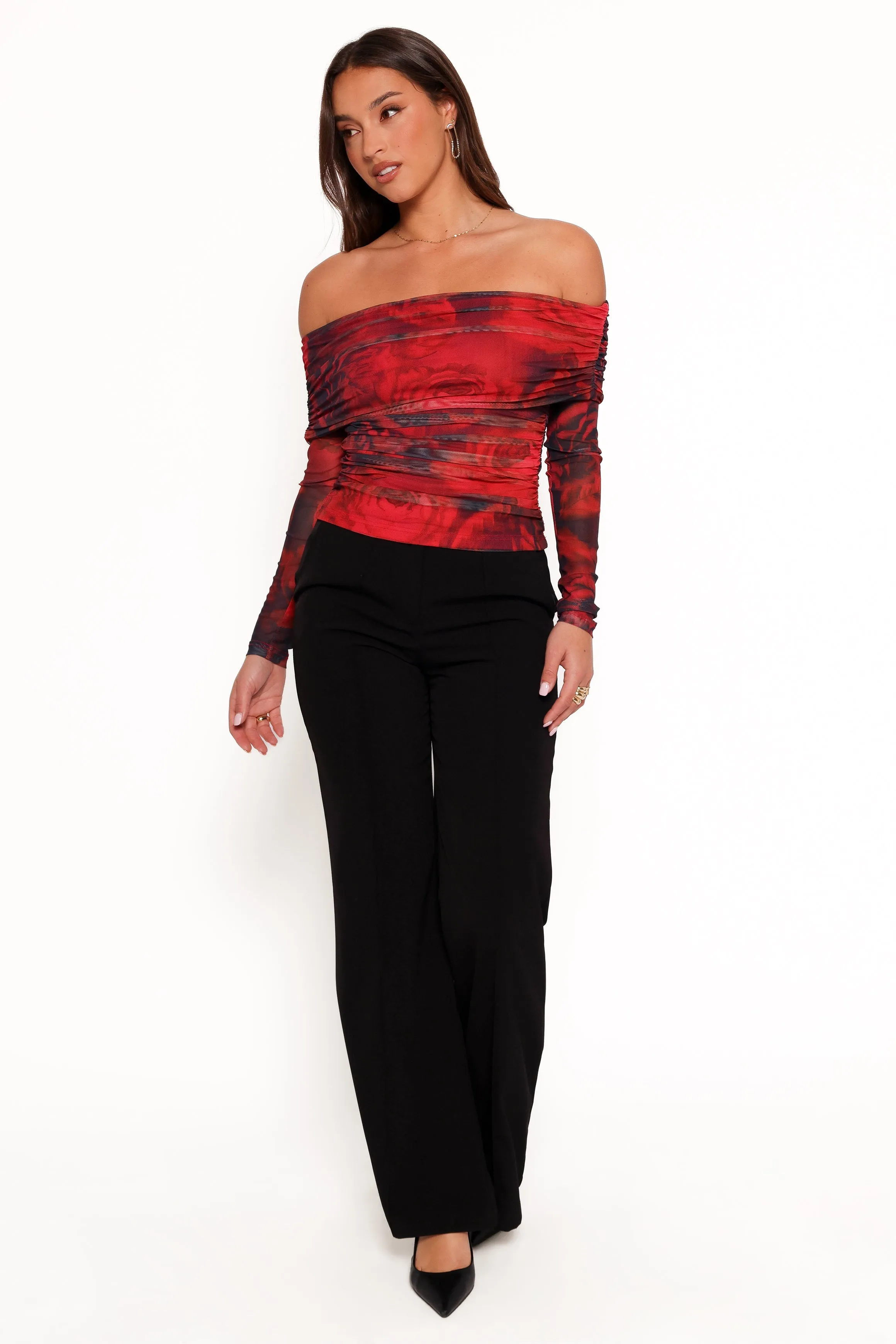 Koa Off Shoulder Top - Rose Print sold by Petal & Pup product image thumbnail 2