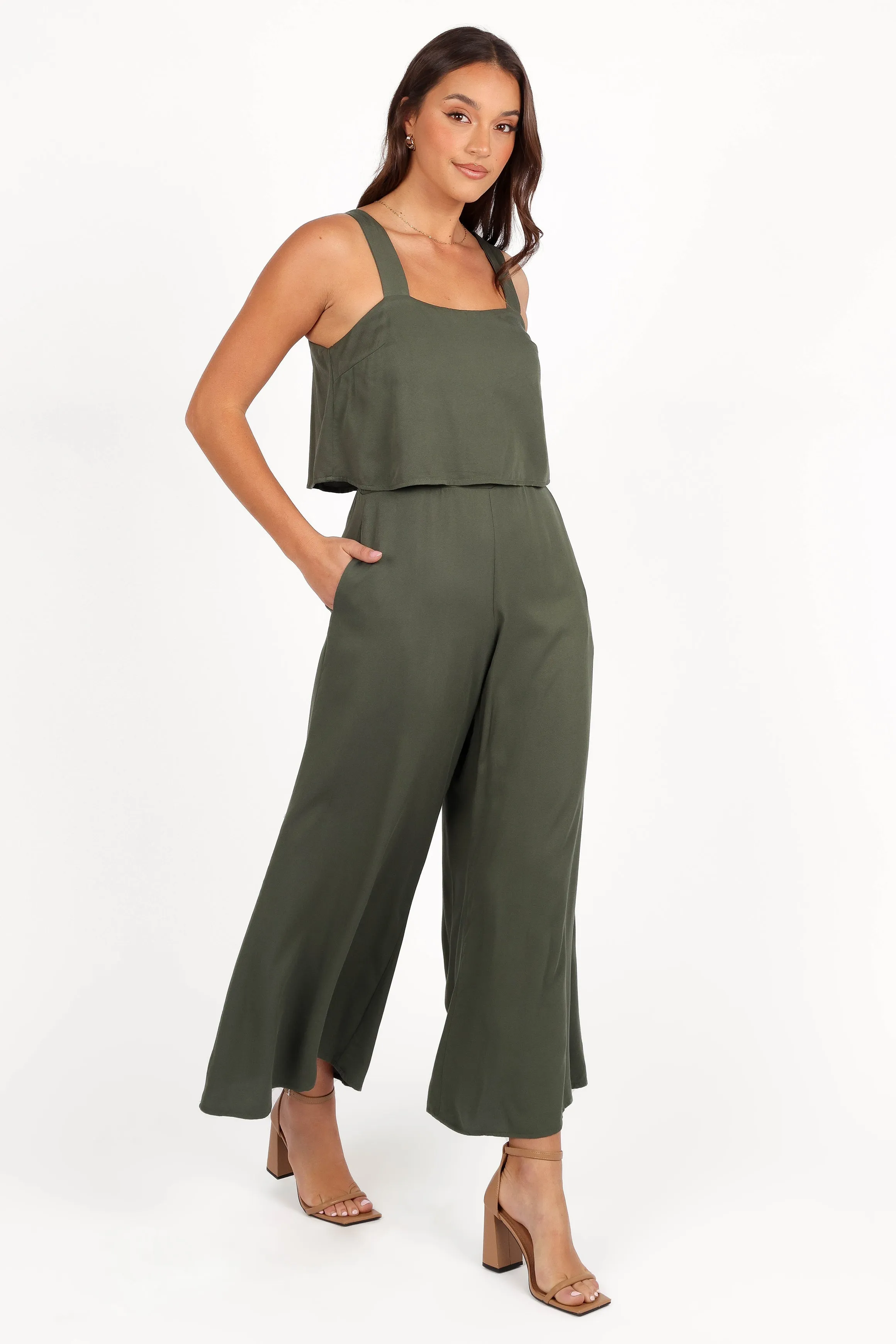 Delia Jumpsuit - Khaki sold by Petal & Pup product image thumbnail 5