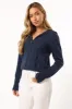 Viara Quarter Zip Knit Sweater - Navy sold by Petal & Pup