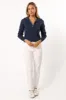 Viara Quarter Zip Knit Sweater - Navy sold by Petal & Pup