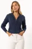 Viara Quarter Zip Knit Sweater - Navy sold by Petal & Pup