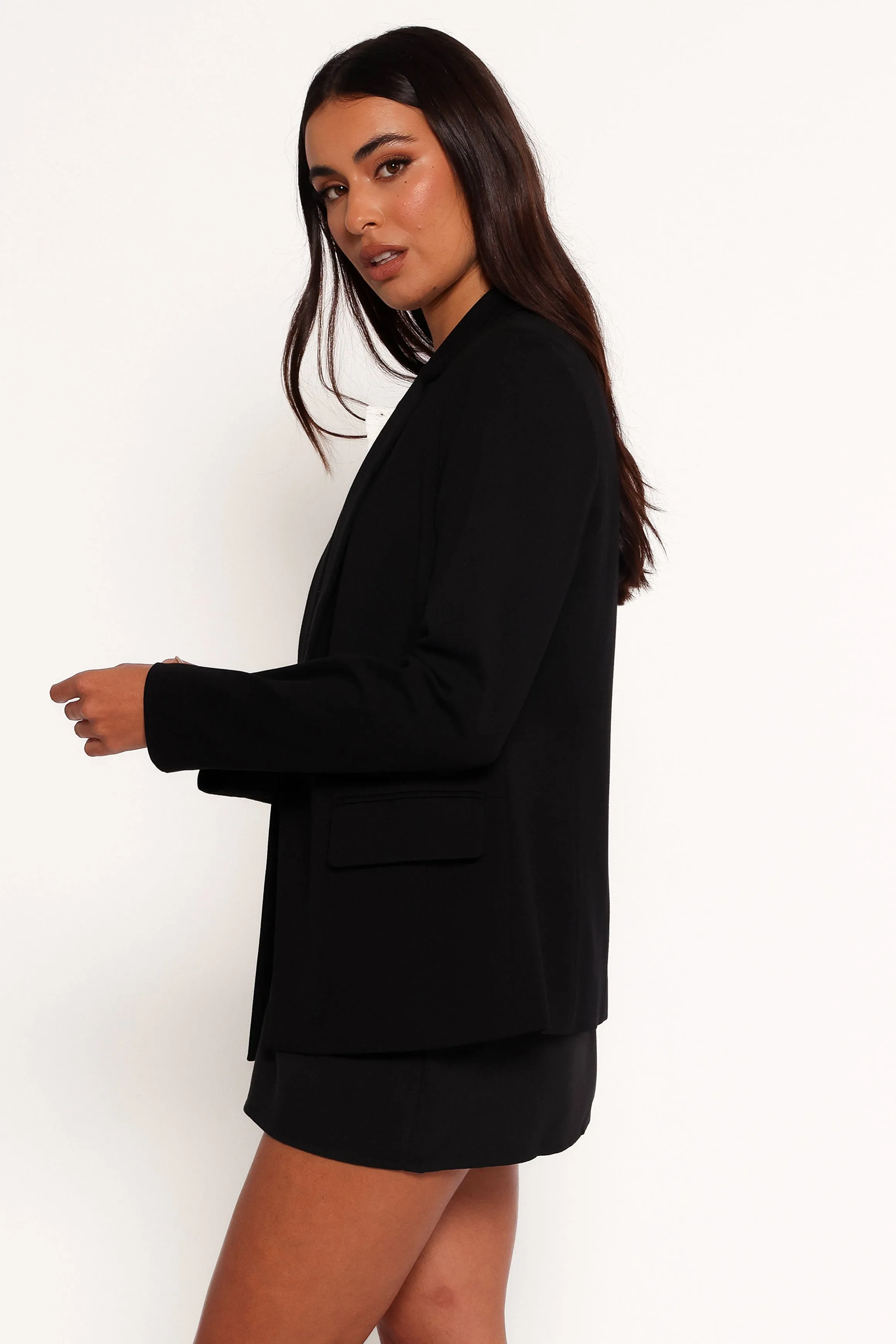 Ronny Open Front Knit Blazer - Black sold by Petal & Pup product image thumbnail 4