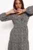 Sophie Long Sleeve Maxi Dress - Black/Ivory sold by Petal & Pup