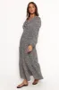Sophie Long Sleeve Maxi Dress - Black/Ivory sold by Petal & Pup