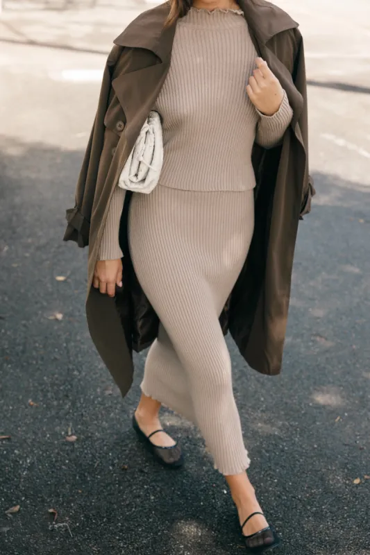 Payton Knitted Set - Taupe made by Petal & Pup