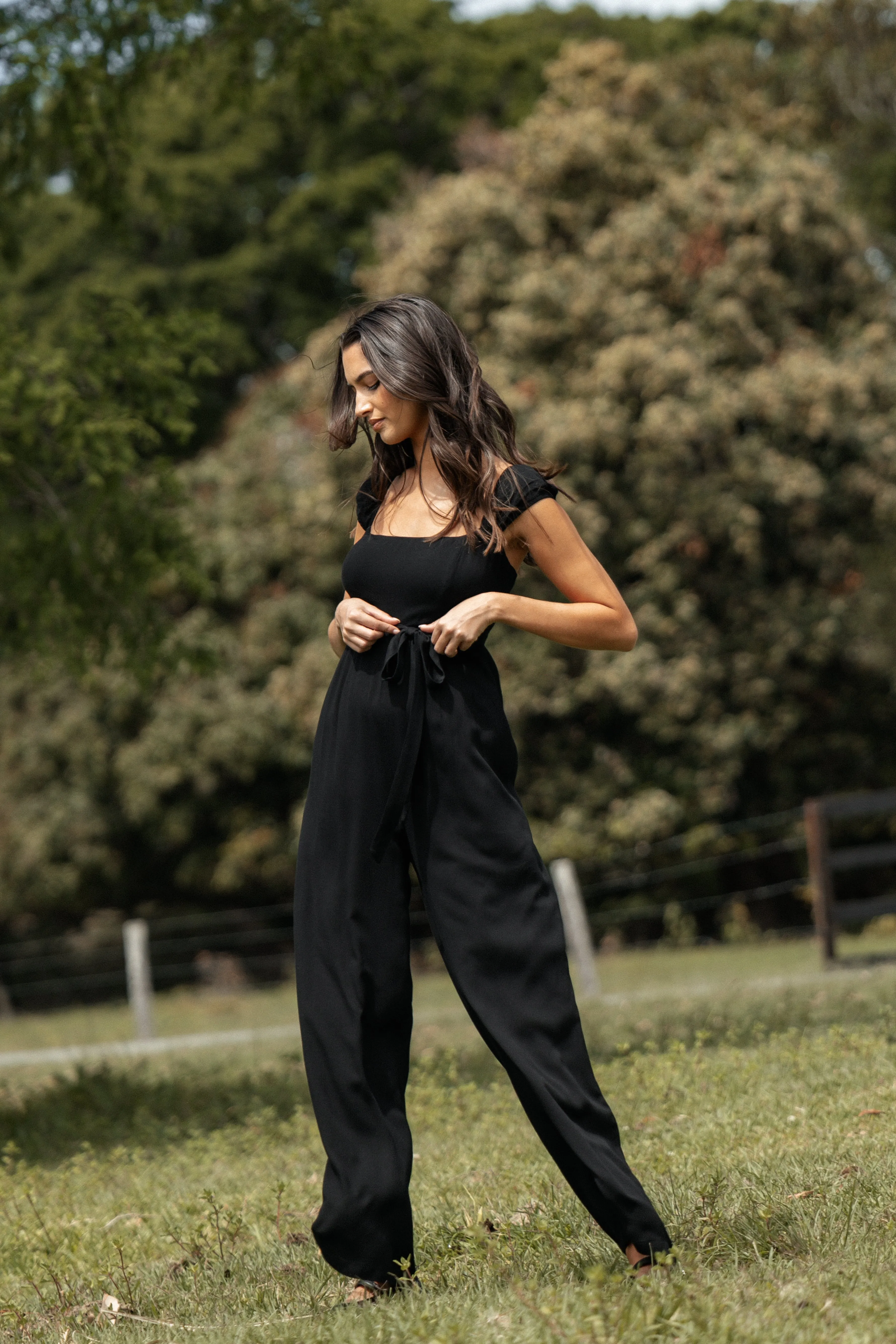 Crosby Jumpsuit - Black sold by Petal & Pup