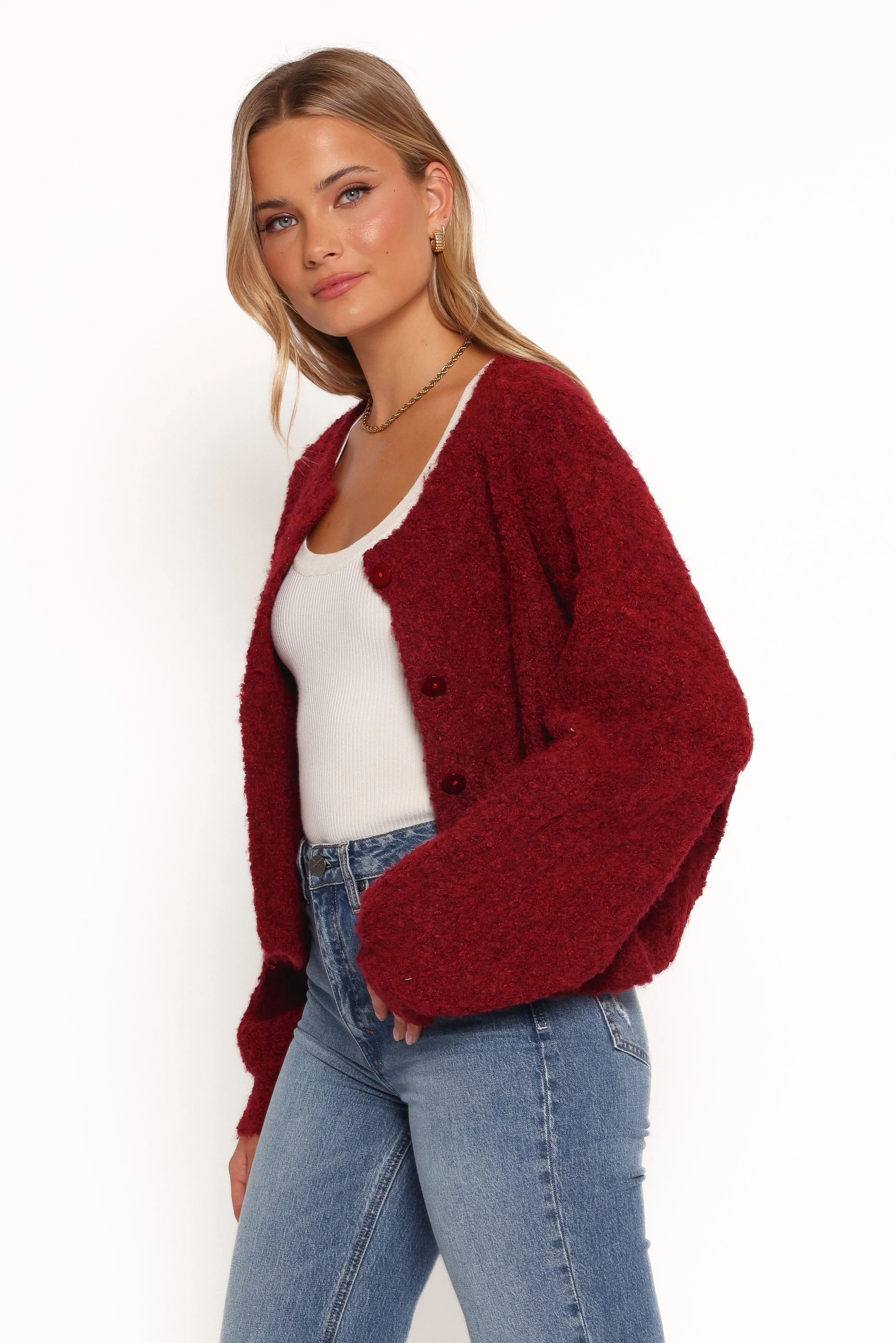 Albertine Cardigan - Wine sold by Petal & Pup product image thumbnail 5