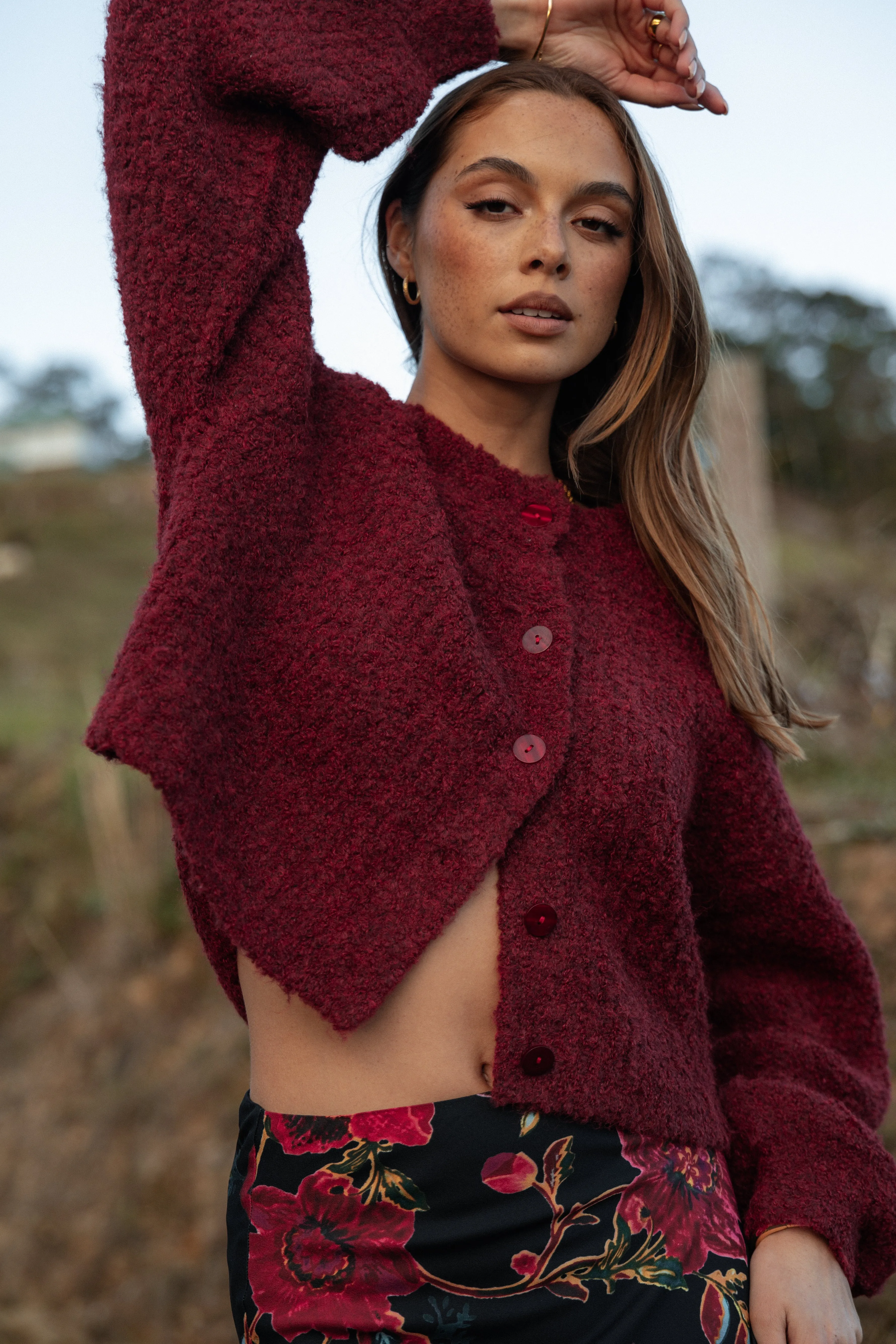 Albertine Cardigan - Wine sold by Petal & Pup