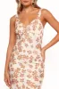 Franny Midi Dress - Cream Brown Floral sold by Petal & Pup