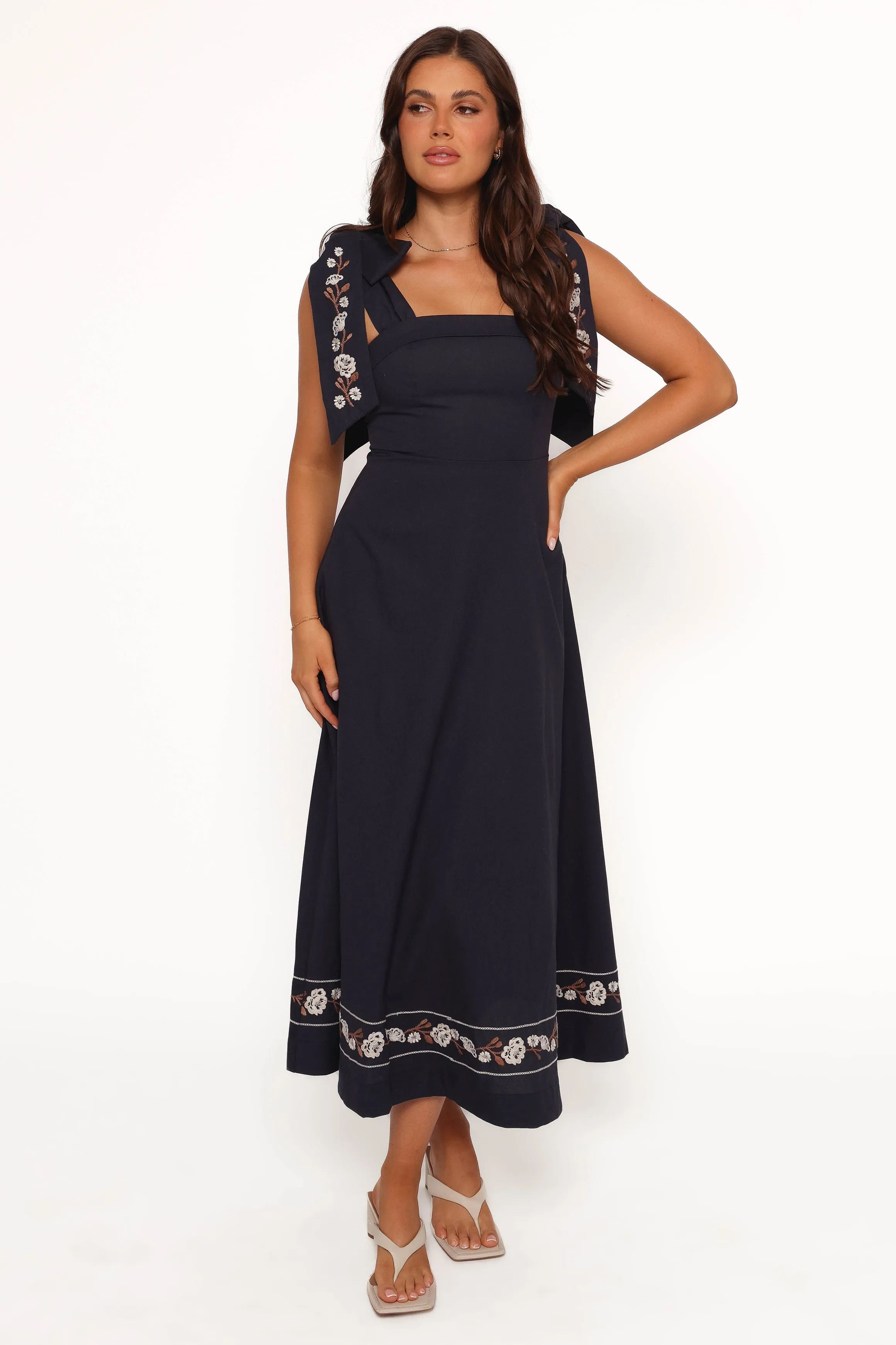 Marcella Midi Dress - Navy sold by Petal & Pup product image thumbnail 5
