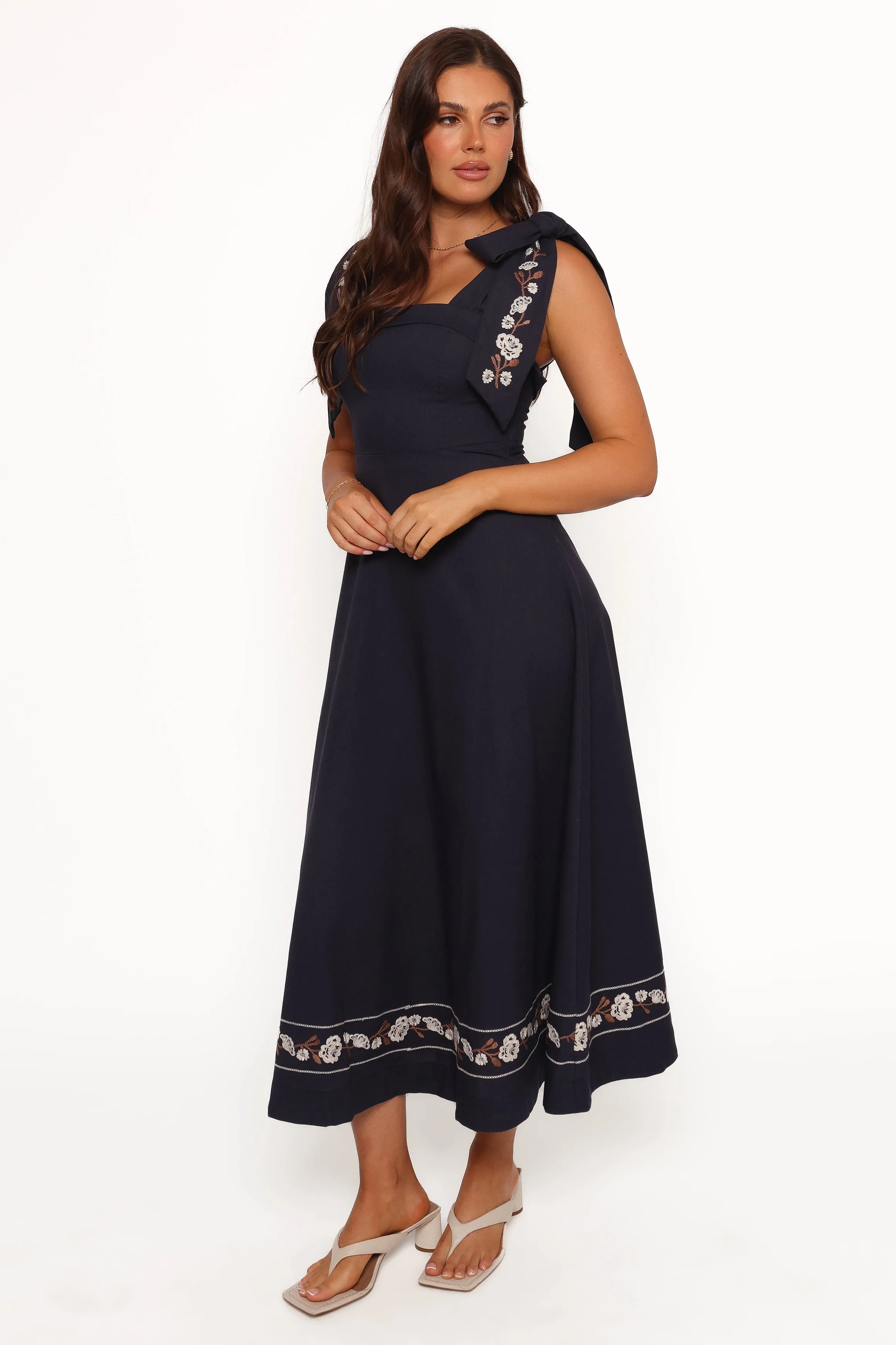 Marcella Midi Dress - Navy sold by Petal & Pup product image thumbnail 3