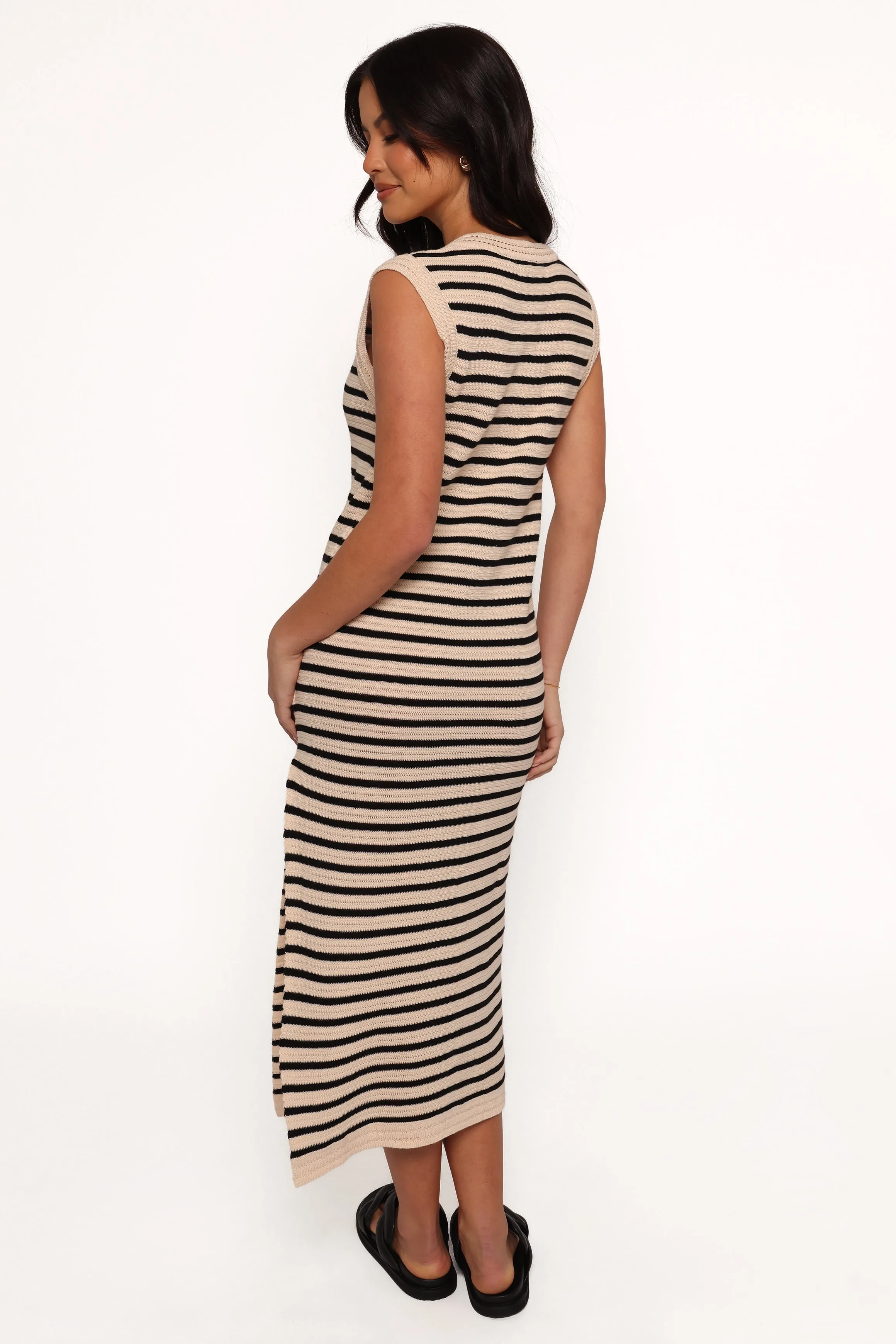 Vega Midi Dress - Black Stripe sold by Petal & Pup product image thumbnail 5
