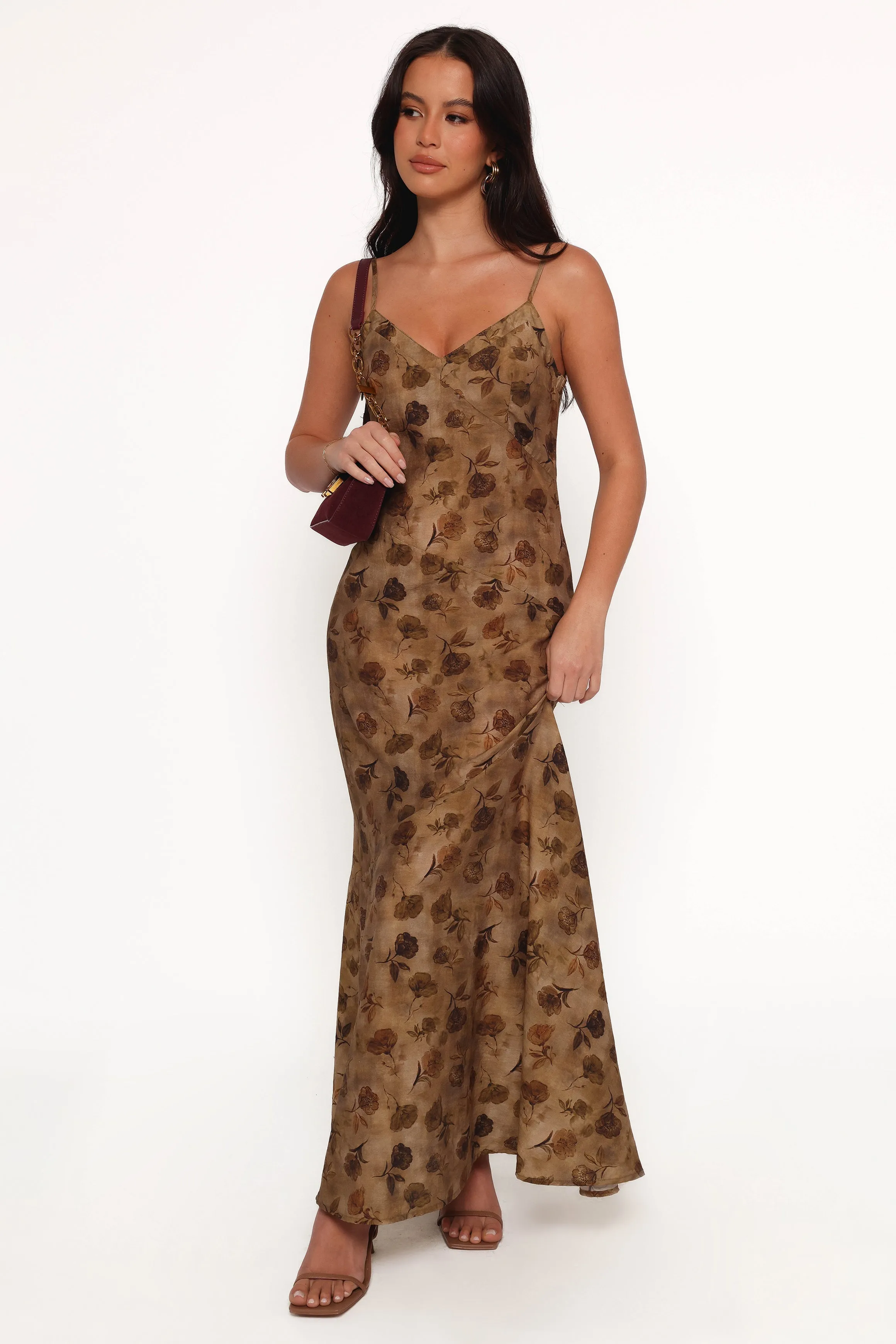 Fia Midi Dress - Tan Floral sold by Petal & Pup product image thumbnail 3