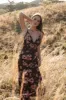 Enya Maxi Dress - Chocolate Floral sold by Petal & Pup