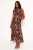 Delphine Maxi Dress - Brown Floral sold by Petal & Pup