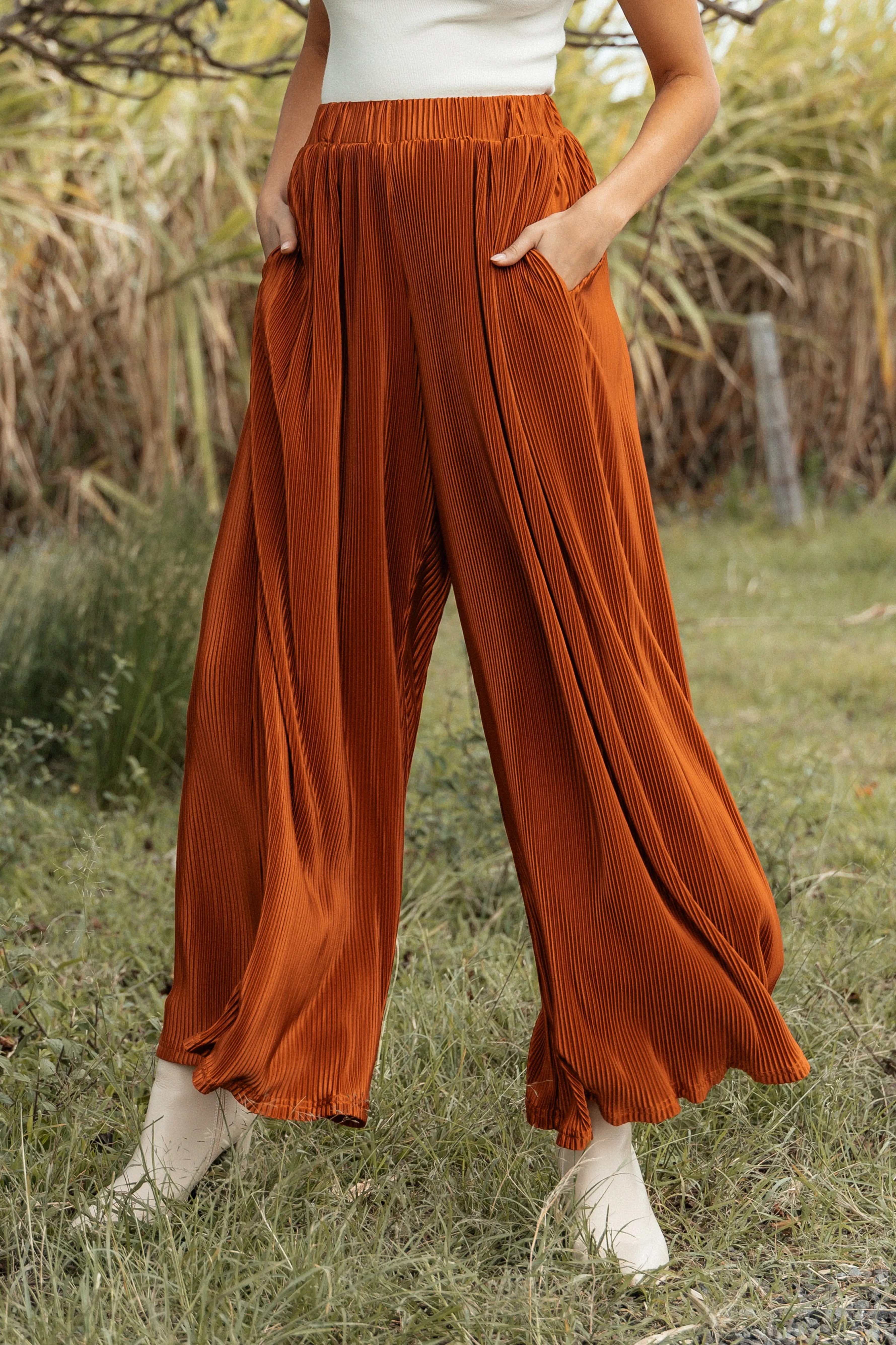Leria Wide Pant - Burnt Orange sold by Petal & Pup product image thumbnail 3