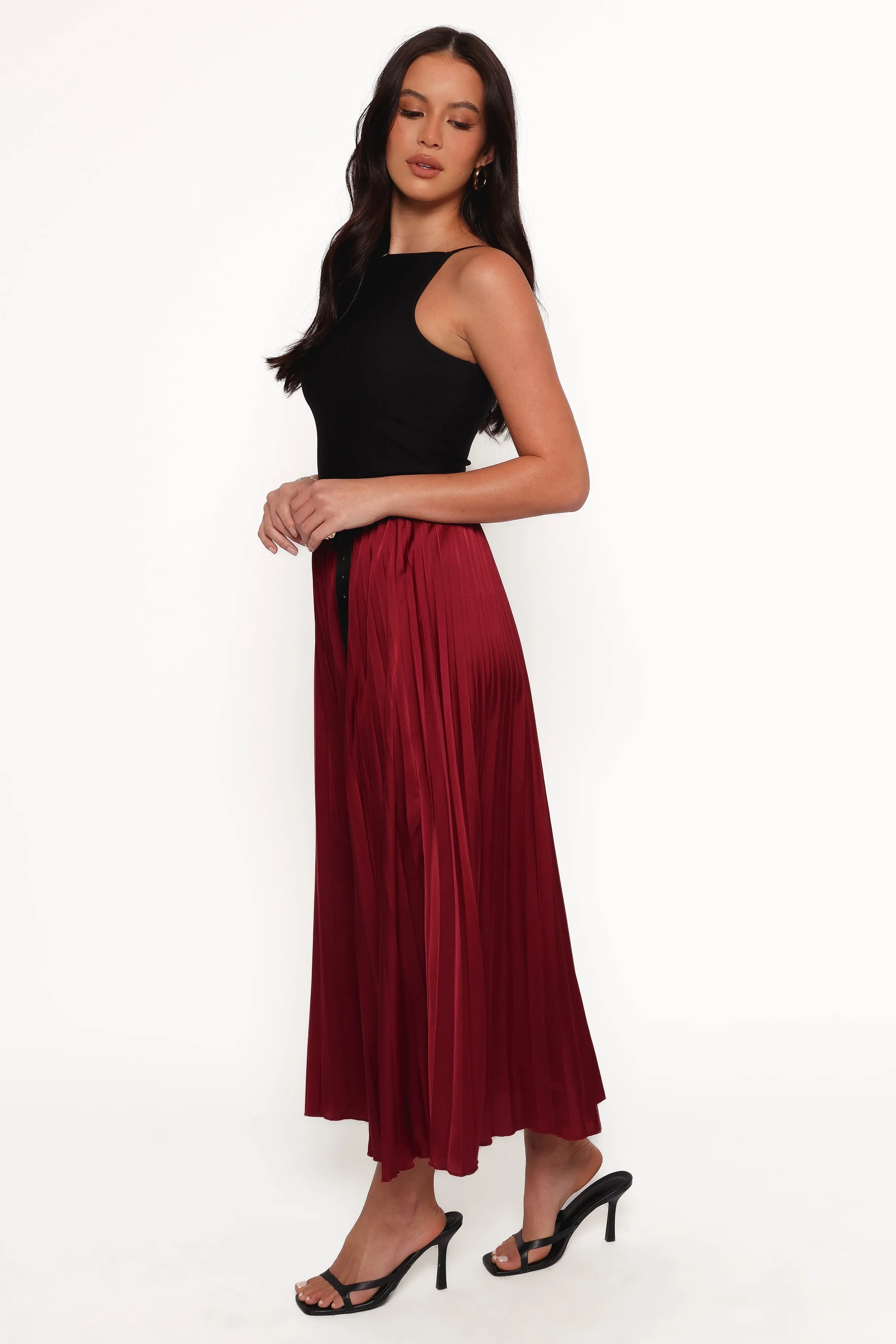 Lysandra Maxi Skirt - Burgundy sold by Petal & Pup product image thumbnail 5