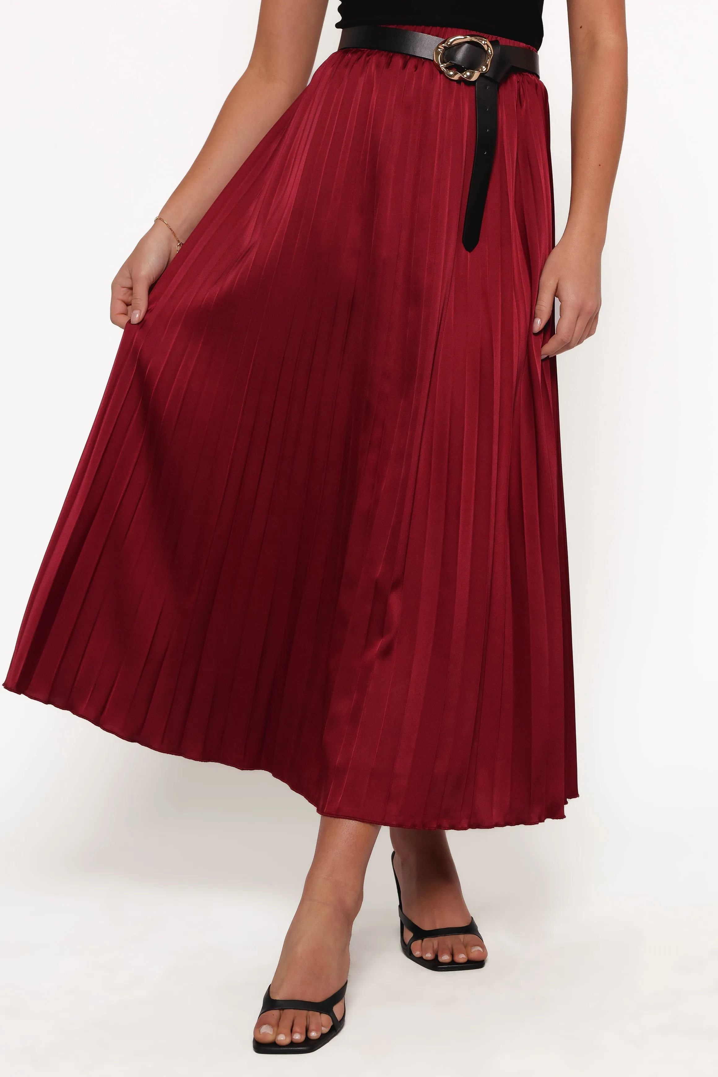 Lysandra Maxi Skirt - Burgundy sold by Petal & Pup product image thumbnail 4