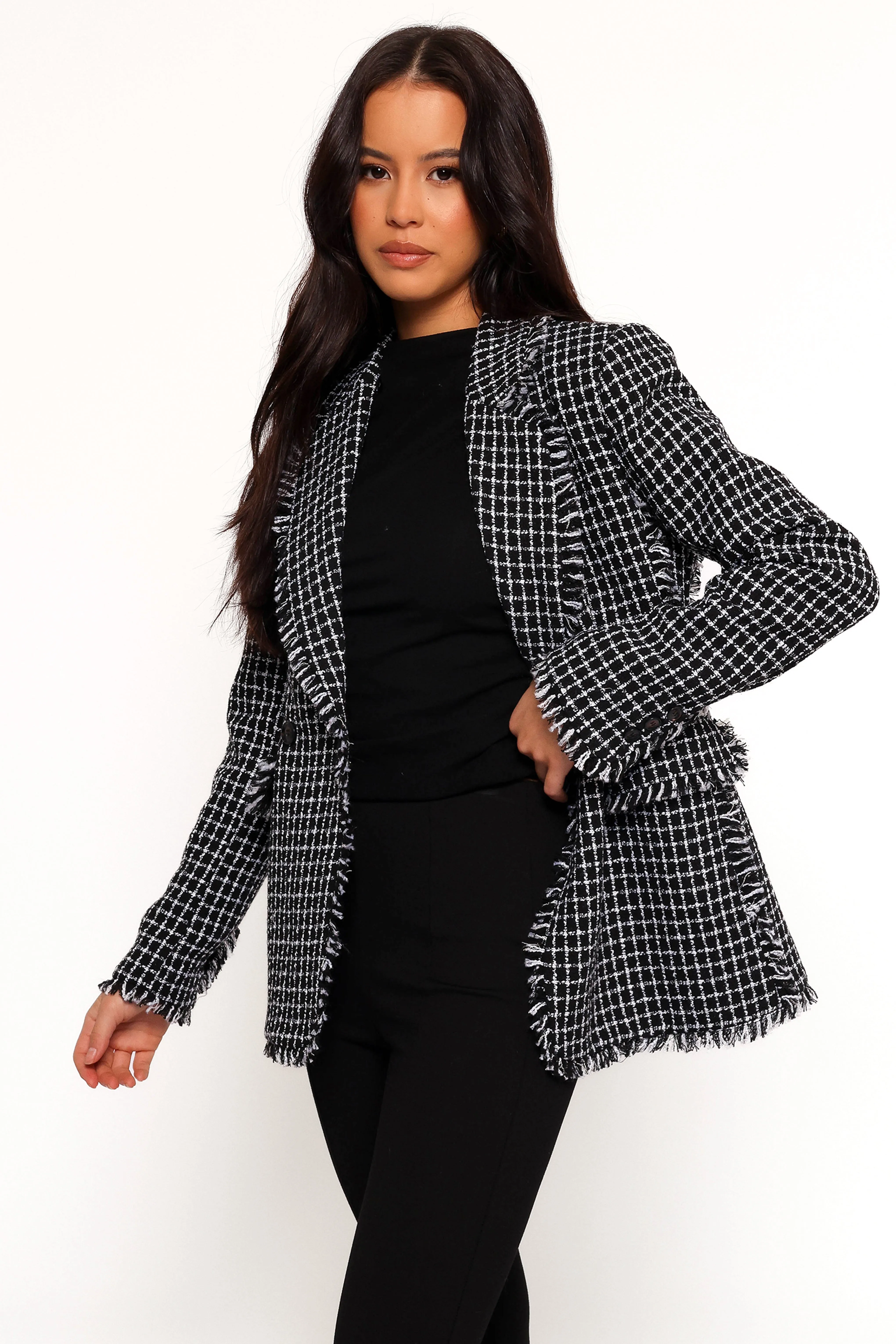Rocco Hem Blazer - Black/White sold by Petal & Pup product image thumbnail 5