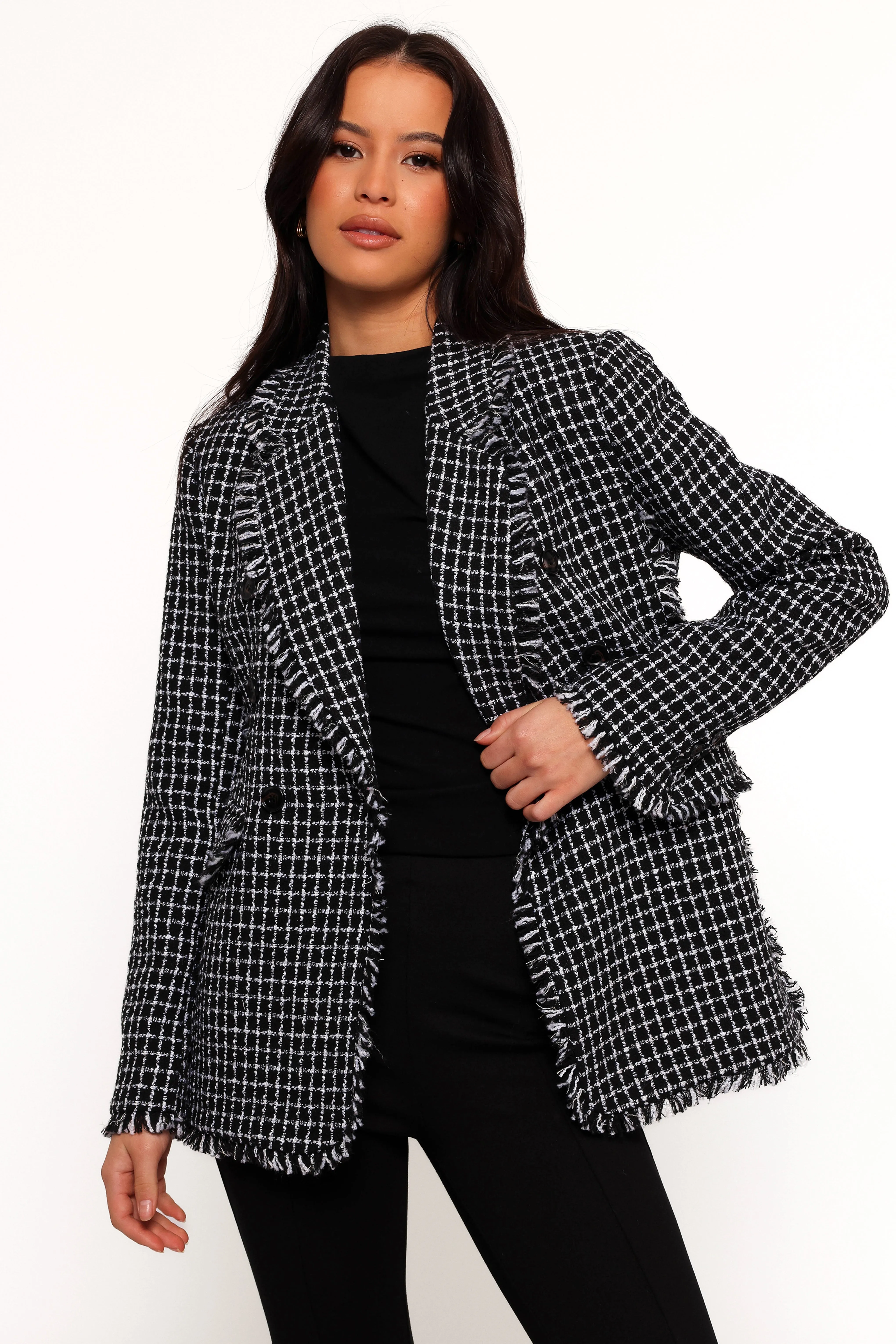 Rocco Hem Blazer - Black/White sold by Petal & Pup product image thumbnail 3