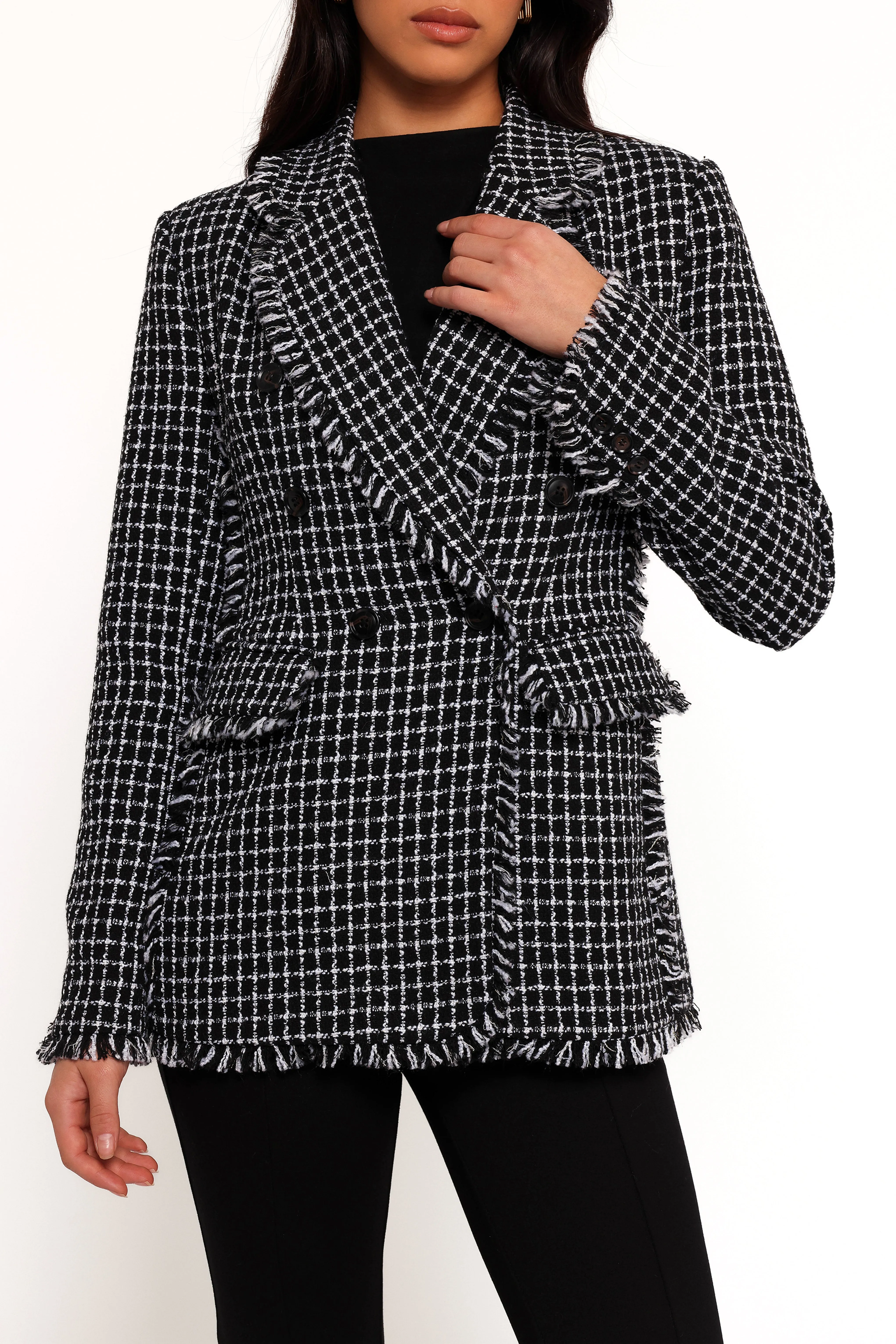 Rocco Hem Blazer - Black/White sold by Petal & Pup product image thumbnail 4
