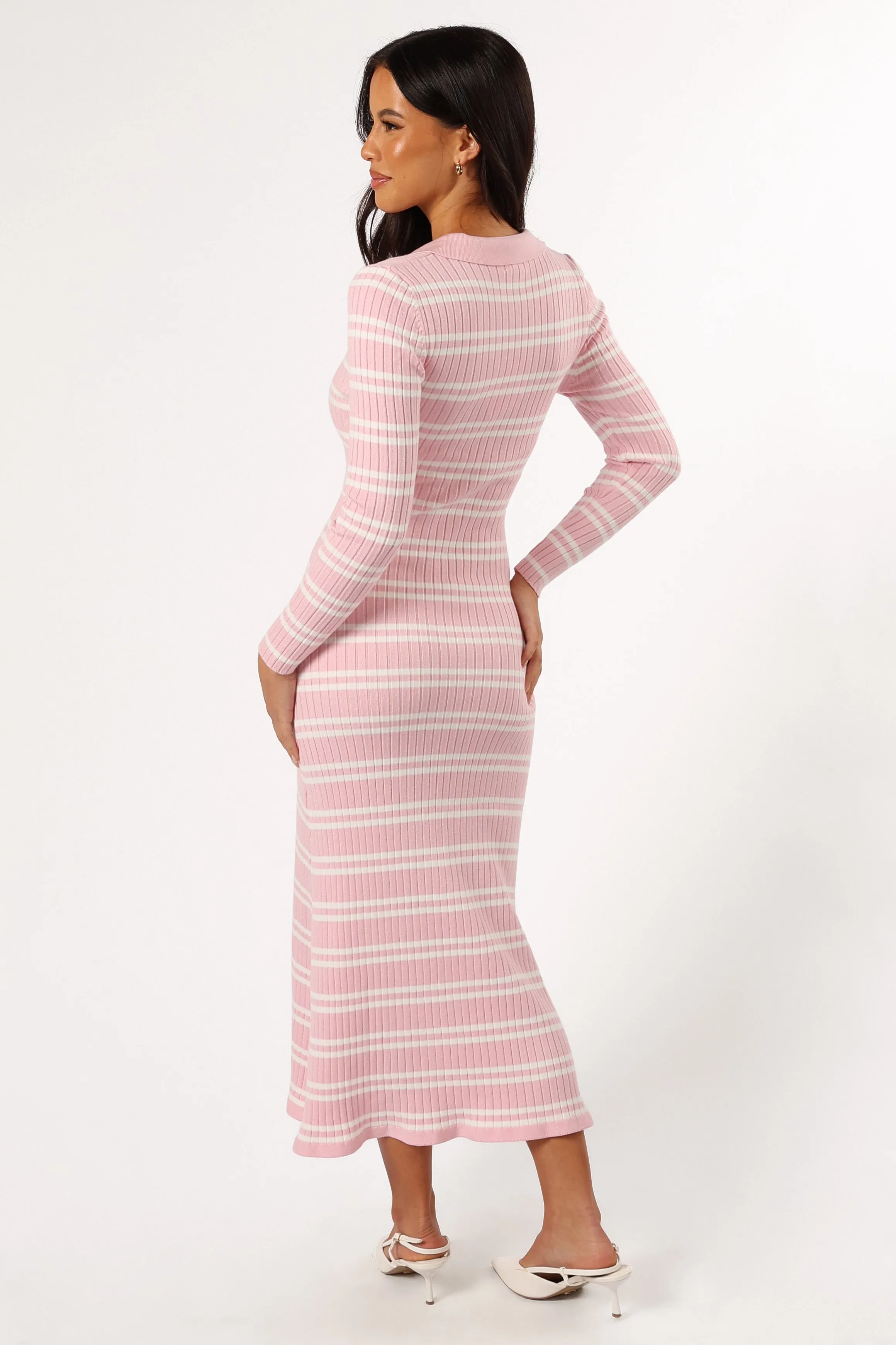 Eliana Long Sleeve Midi Dress - Pink sold by Petal & Pup product image thumbnail 3