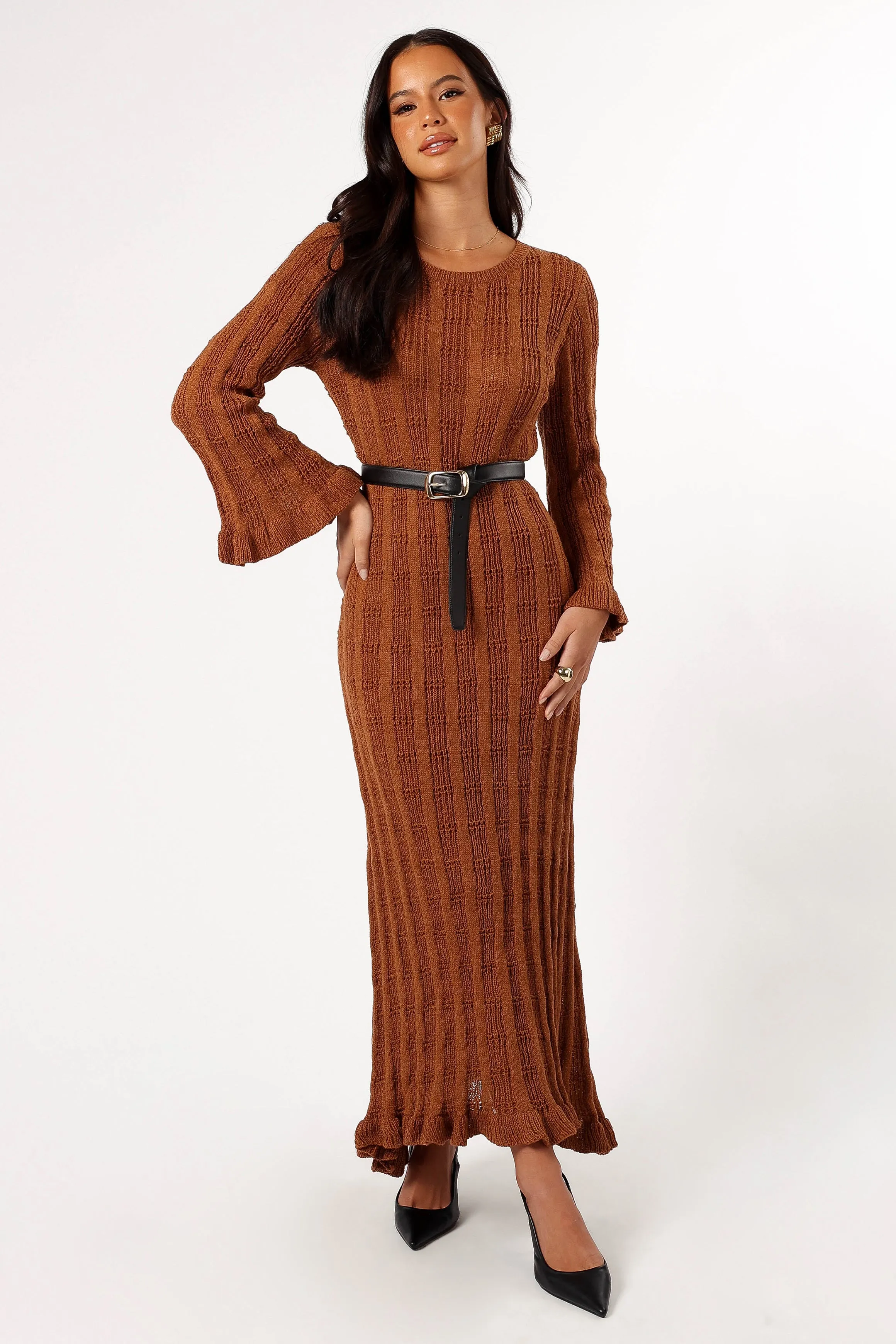 Colter Long Sleeve Maxi Dress - Bronze sold by Petal & Pup