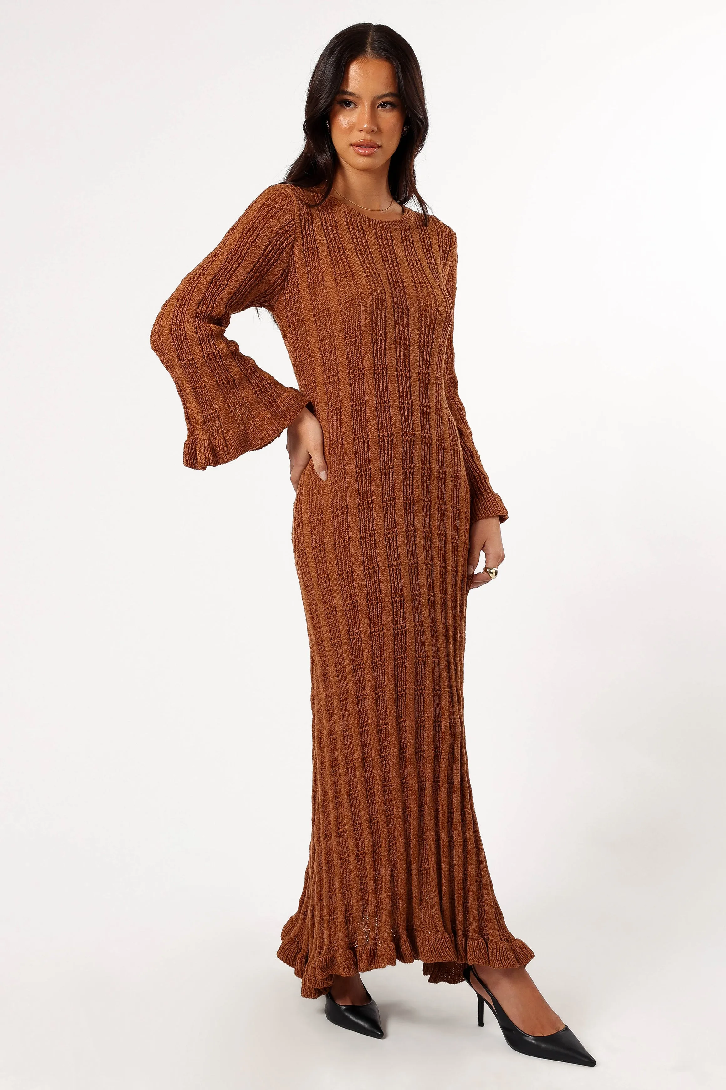 Colter Long Sleeve Maxi Dress - Bronze sold by Petal & Pup product image thumbnail 5
