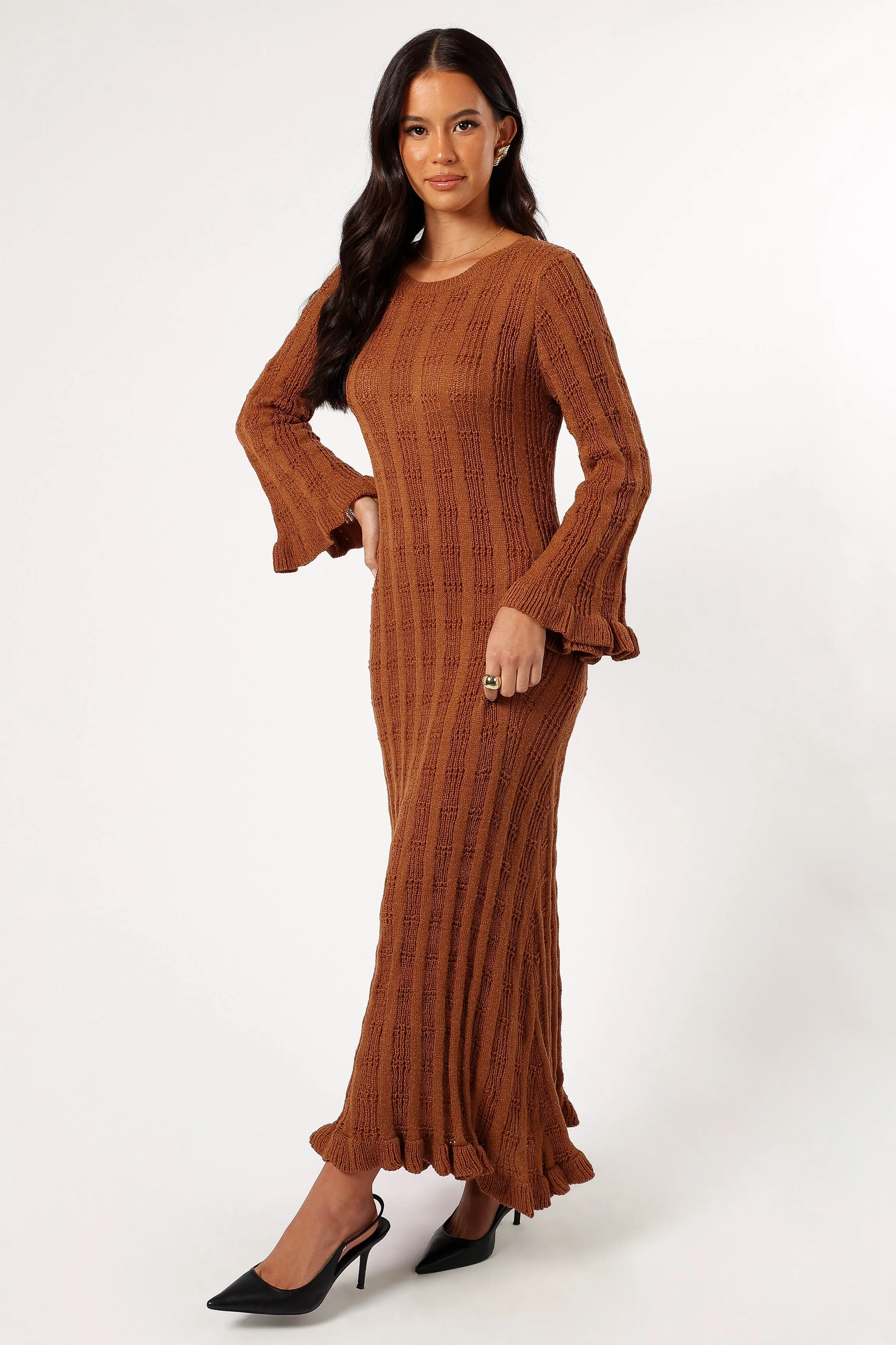 Colter Long Sleeve Maxi Dress - Bronze sold by Petal & Pup product image thumbnail 2