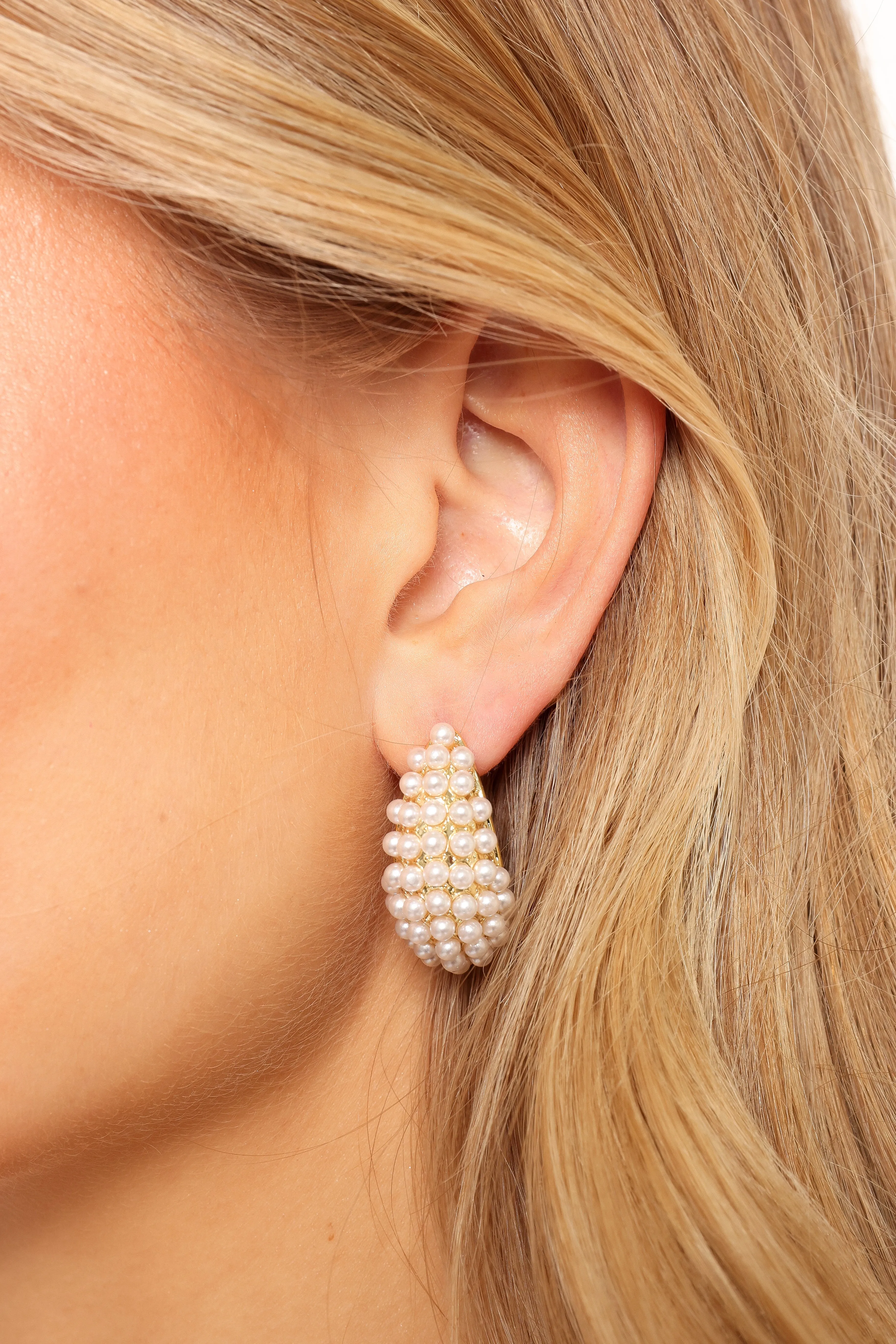Sarah Pearl Earrings - Gold sold by Petal & Pup