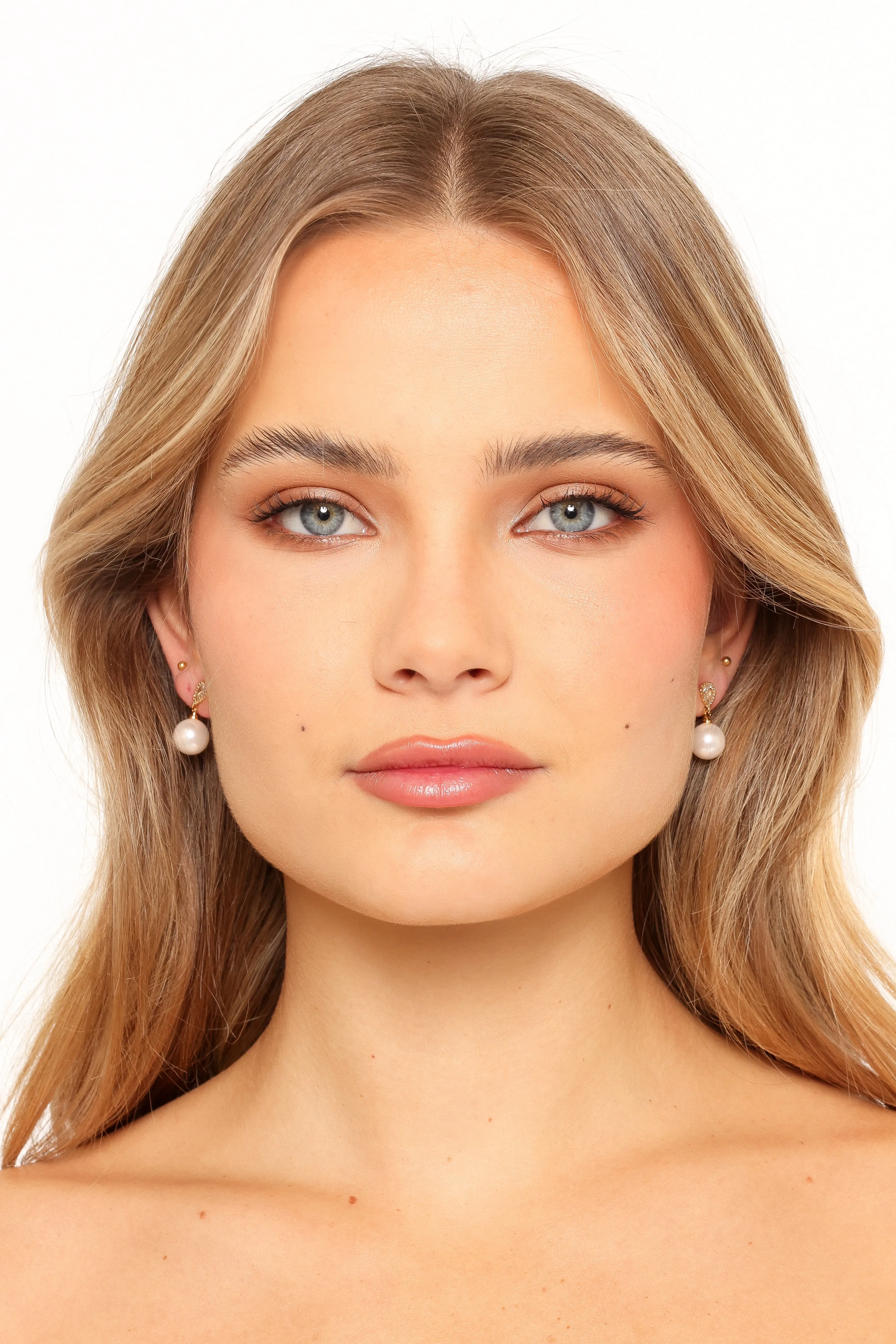 Camille Pearl Earrings - Gold sold by Petal & Pup product image thumbnail 3
