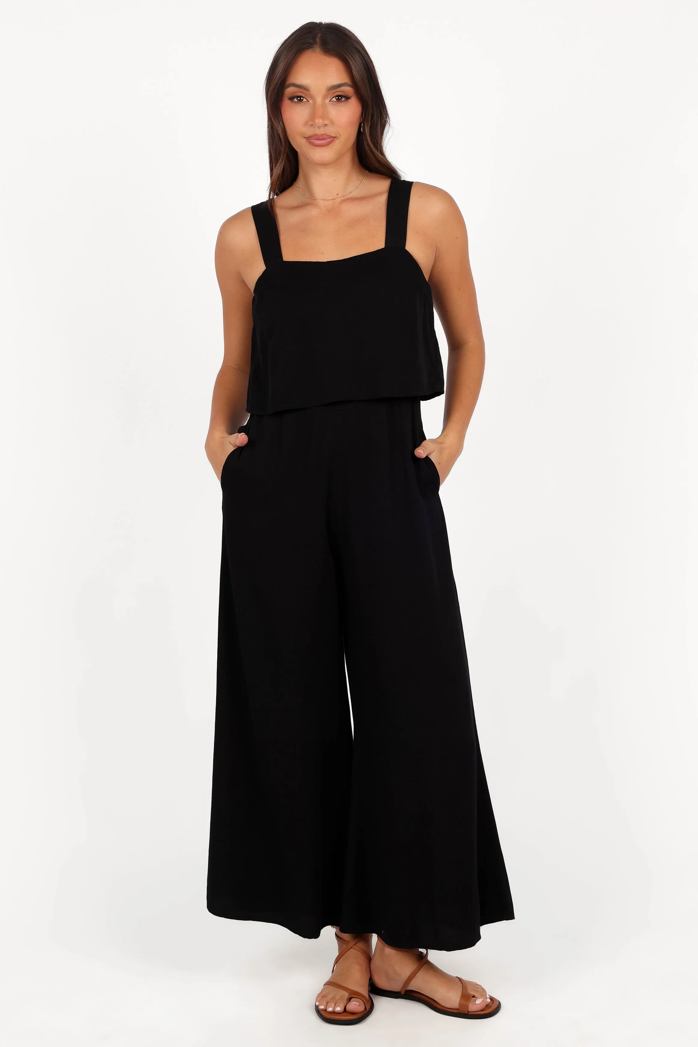 Delia Jumpsuit - Black sold by Petal & Pup
